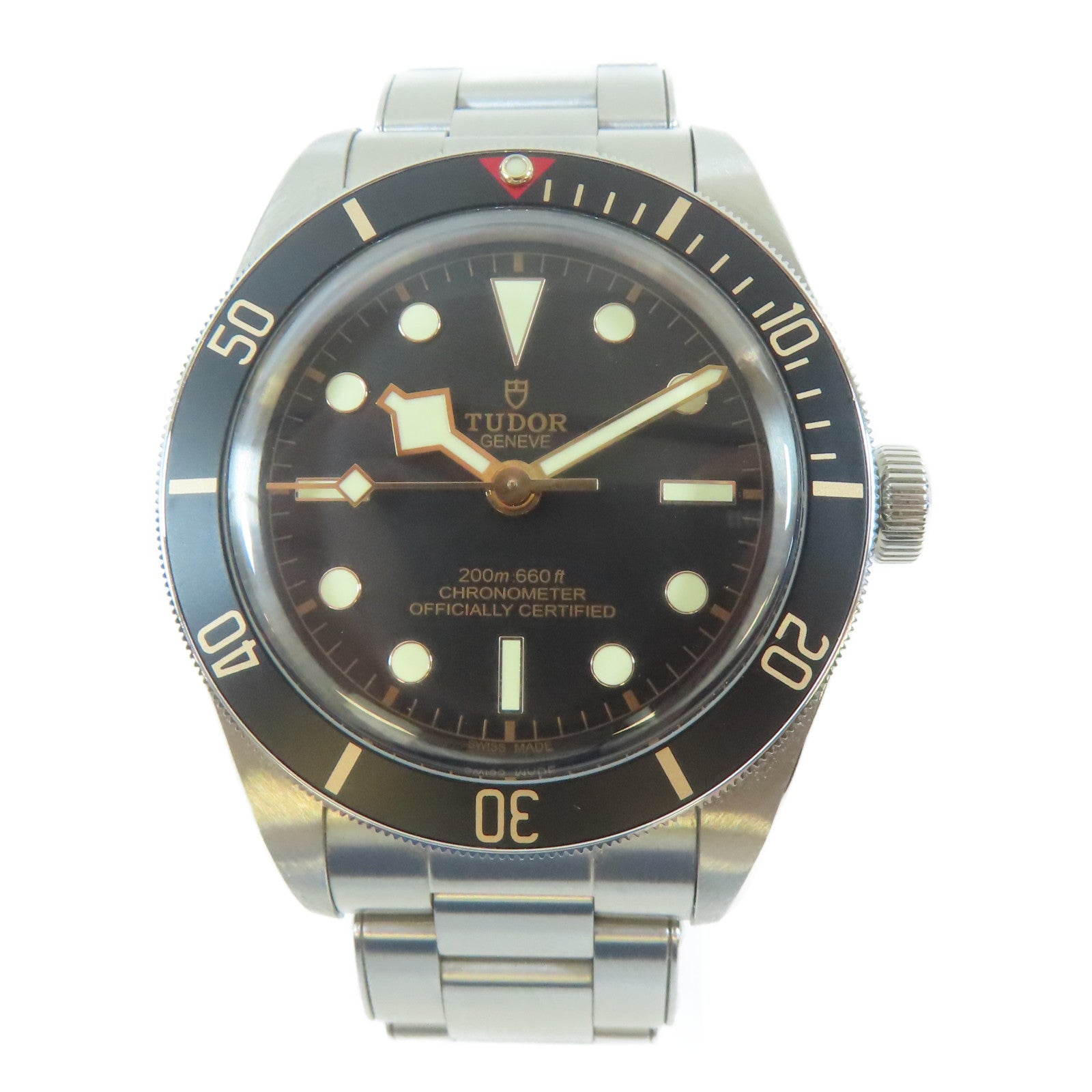 TUDOR Black Bay 58不鏽鋼手錶自動機芯黑色#16cm