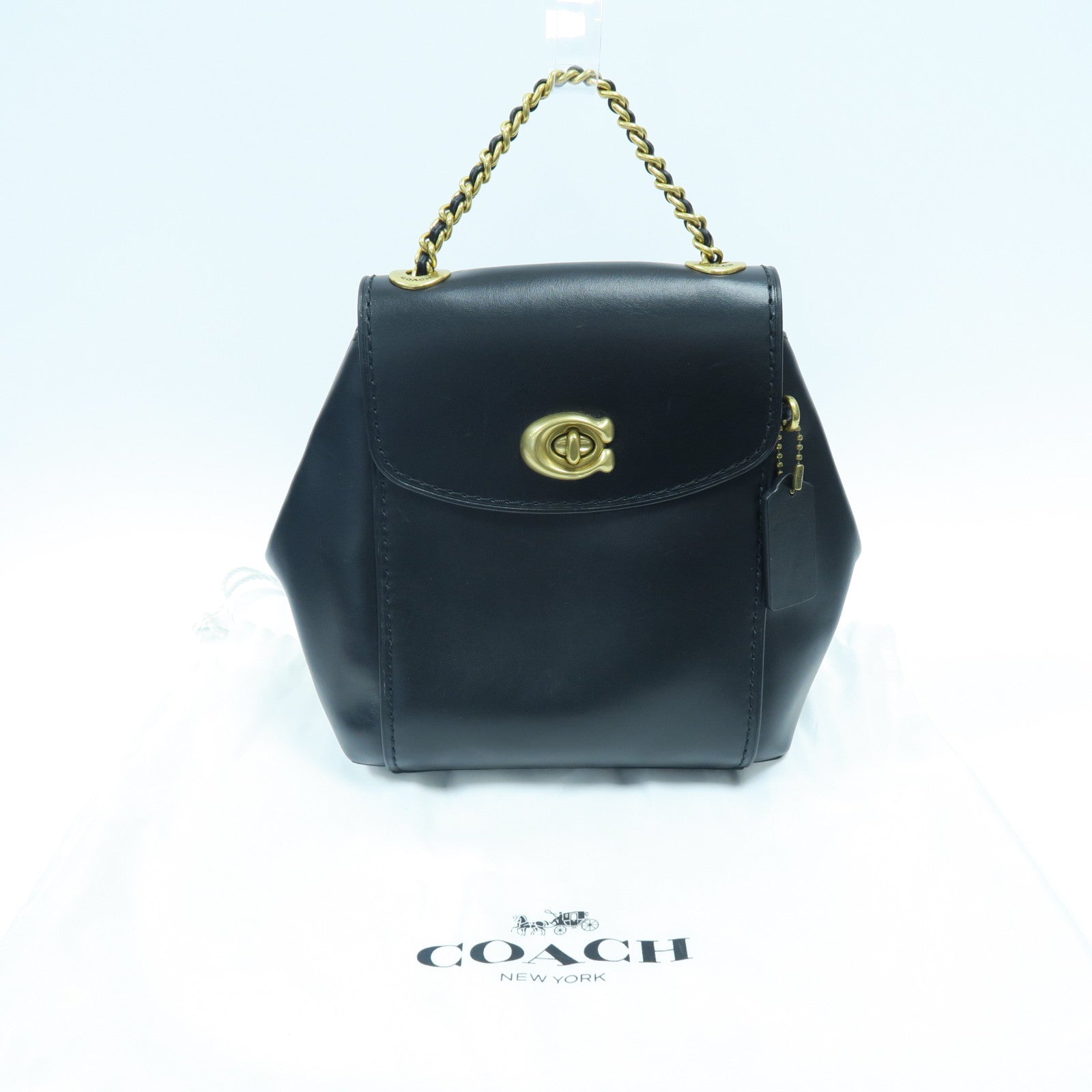 COACH 【激減優惠】牛皮皮革Parker Convertible Backpack 16金扣背包黑色