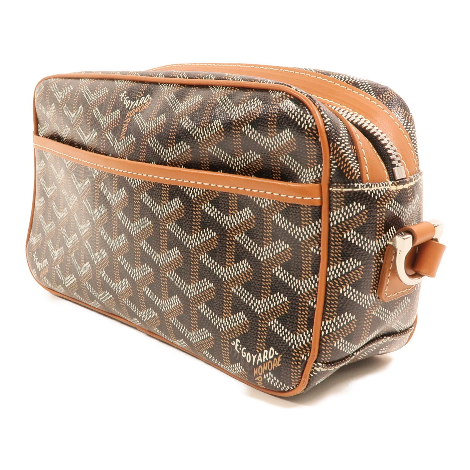 GOYARD 塗層帆布Cap Vert PM銀扣肩背袋