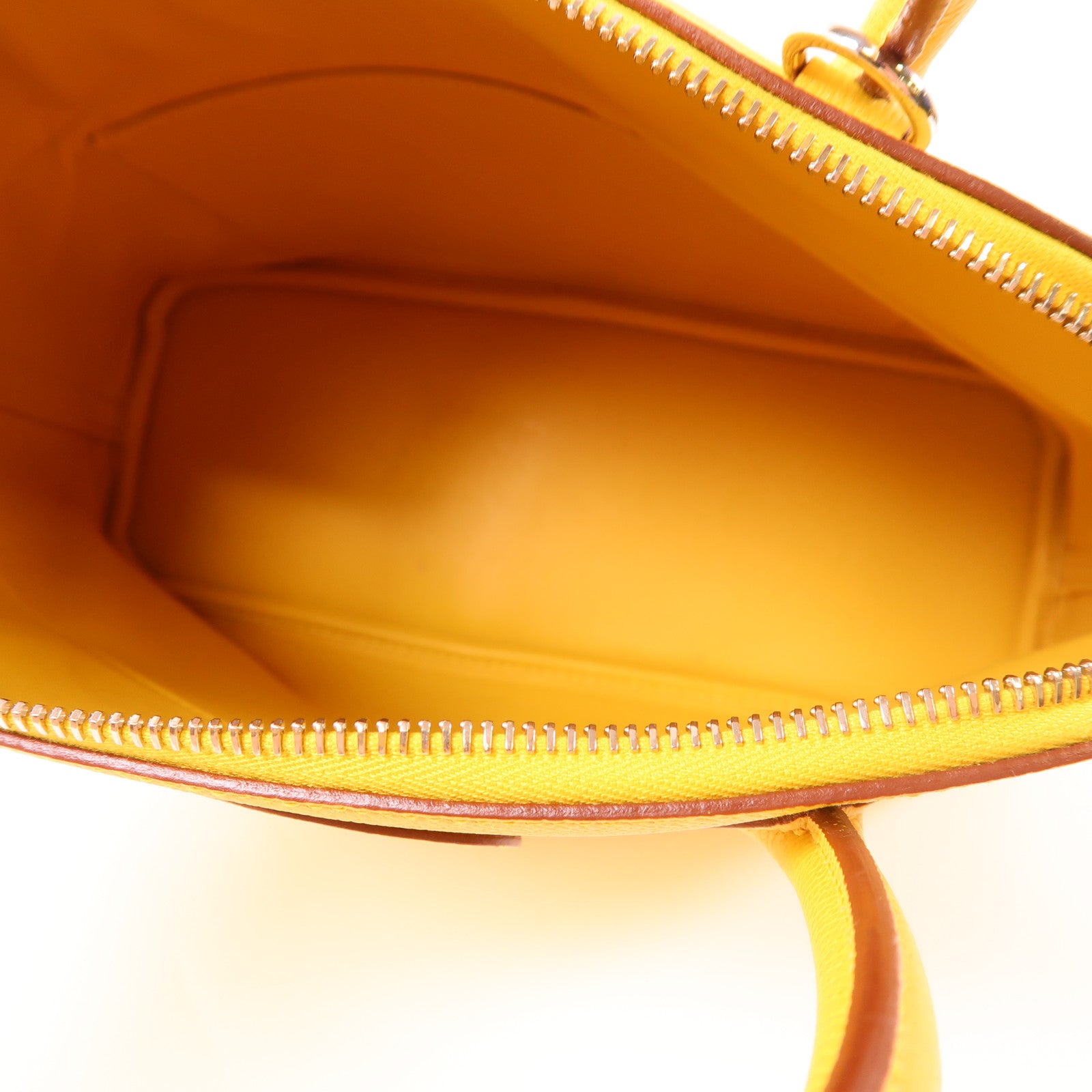 HERMES Epsom皮革Bolide 31銀扣手挽袋Jaune Ambre