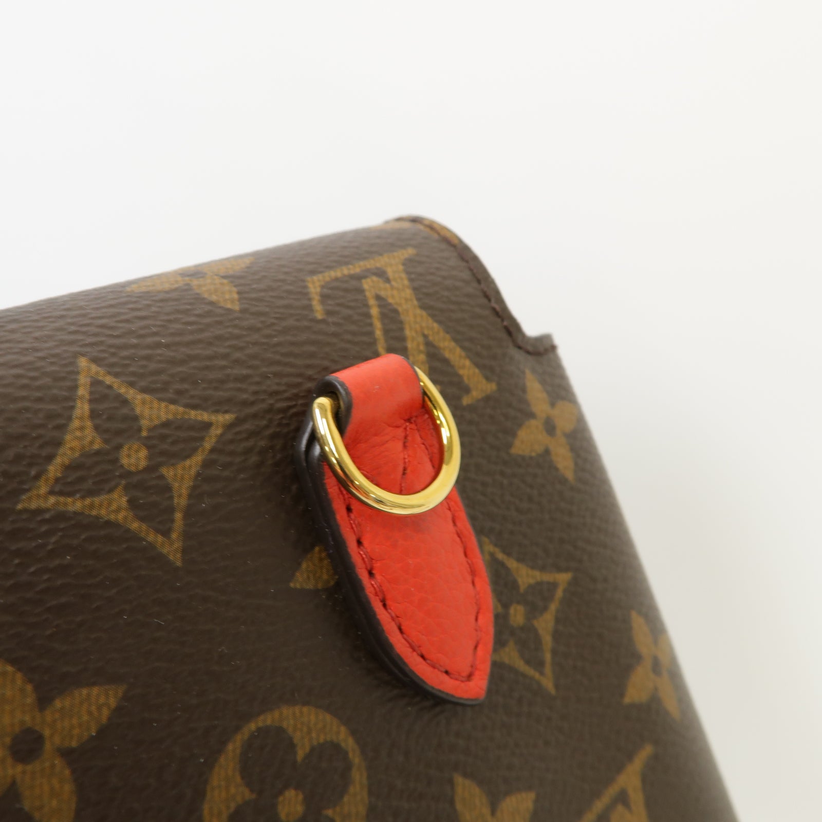 LOUIS VUITTON Monogram Marignan金扣手挽肩背兩用袋啡色/紅色