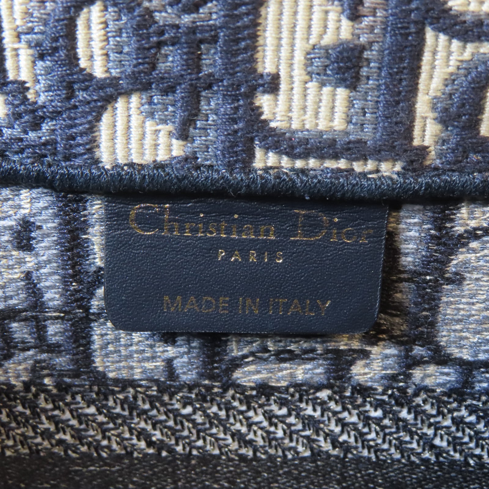 Dior 帆布Dior Book Tote手挽袋藍色/米色