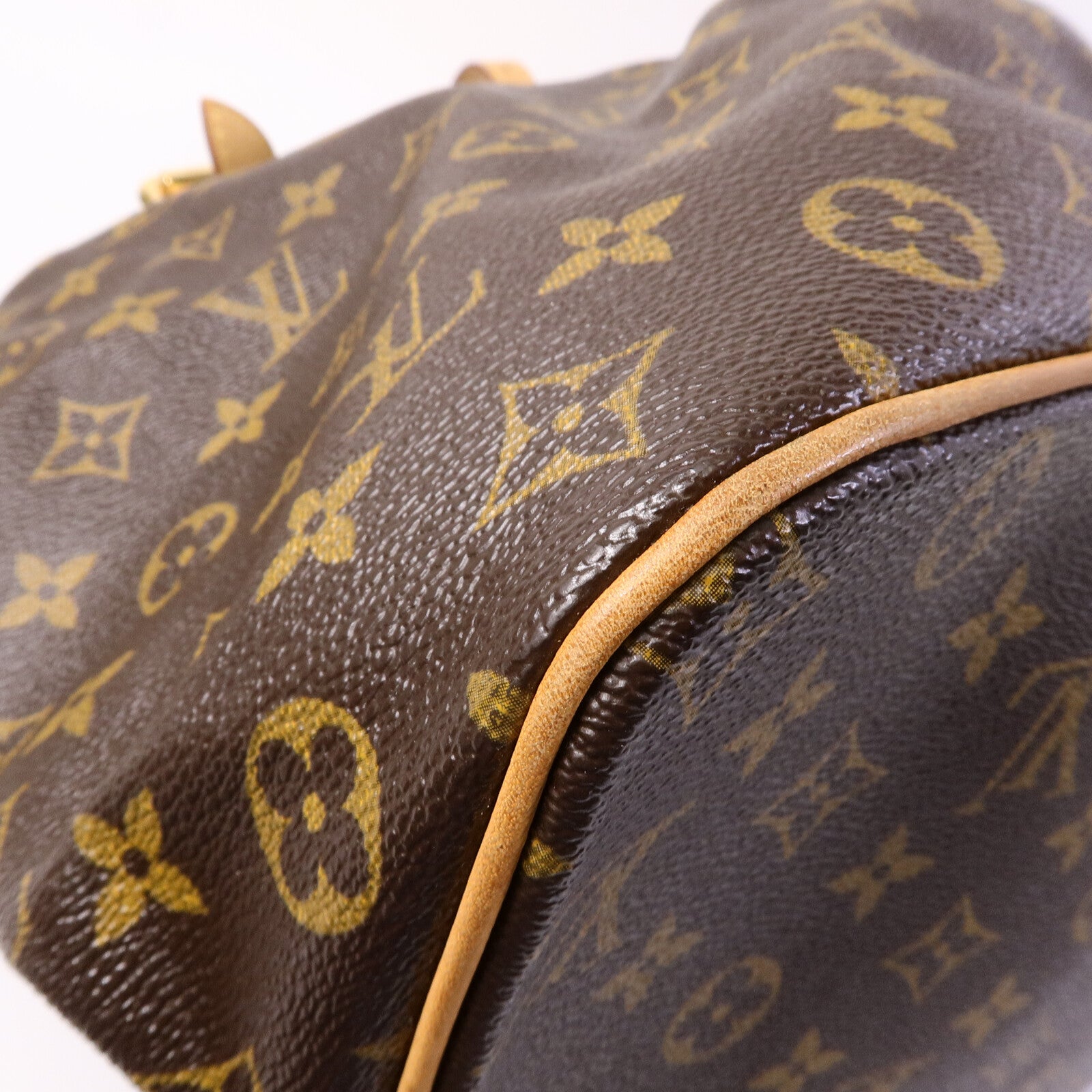 LOUIS VUITTON Monogram Palermo GM金扣手挽肩背兩用袋棕色