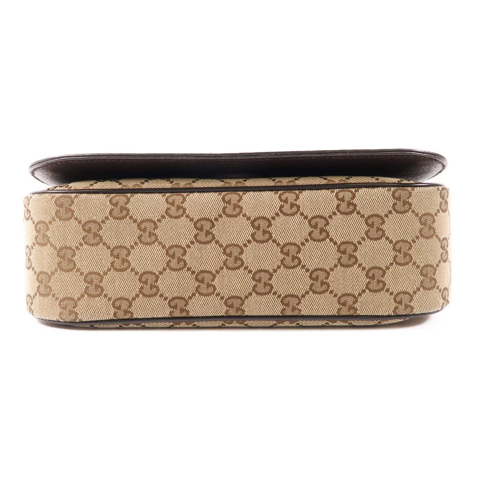 GUCCI 帆布Shoulder Bag銀扣肩背袋