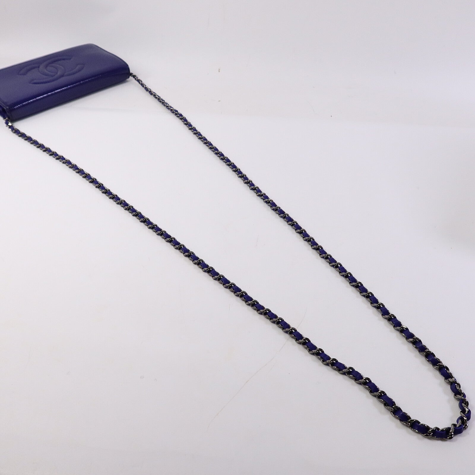 CHANEL 漆皮皮革WOC Wallet On Chain鏈帶肩背袋