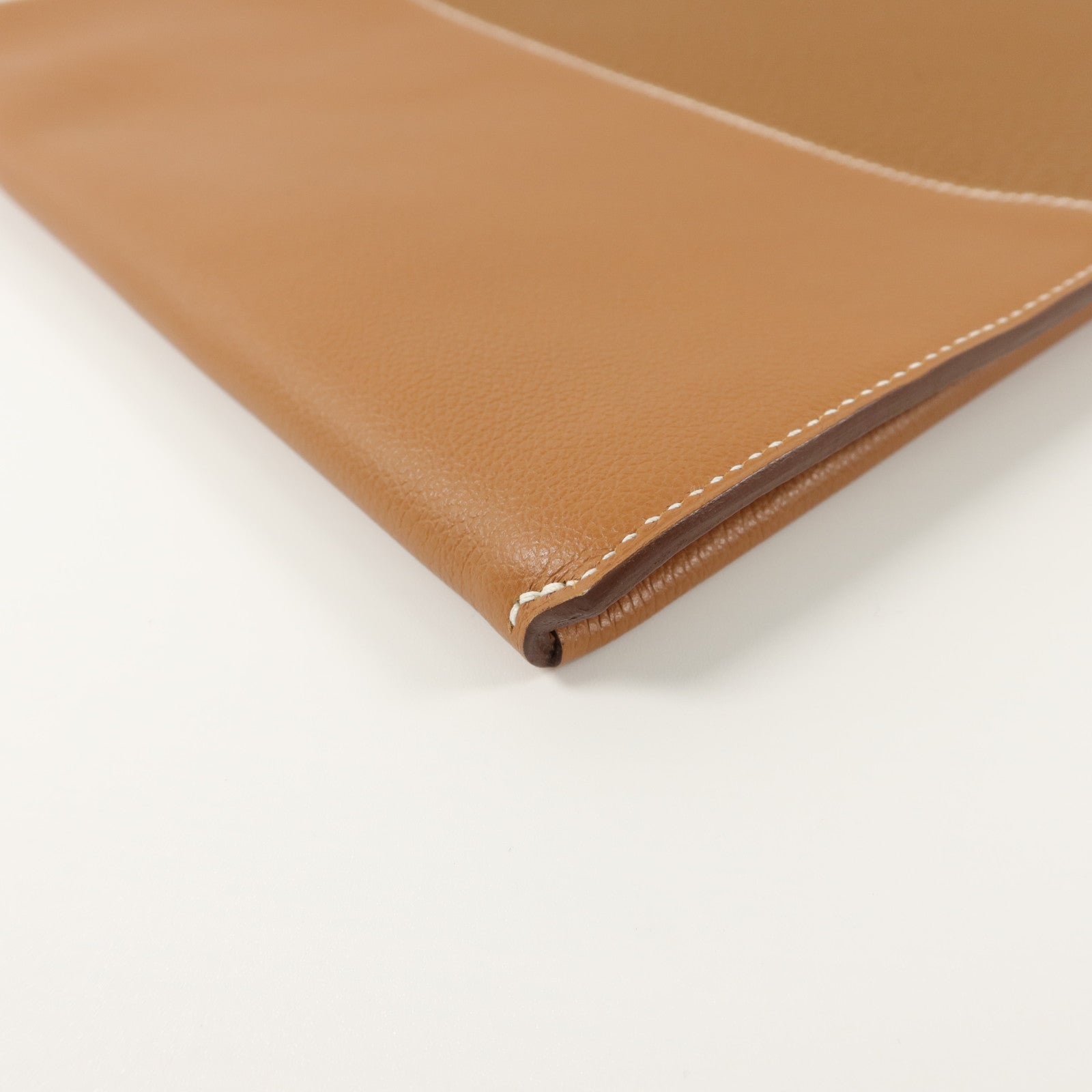 HERMES Togo/Evercolor皮革Manhattan Duo 35手拿包Gold