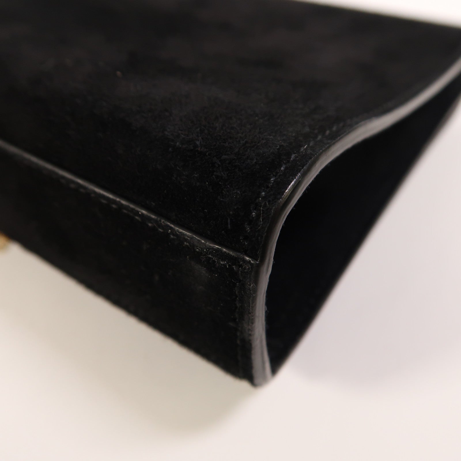 SAINT LAURENT 麂皮皮革Kate金扣鏈帶肩背袋