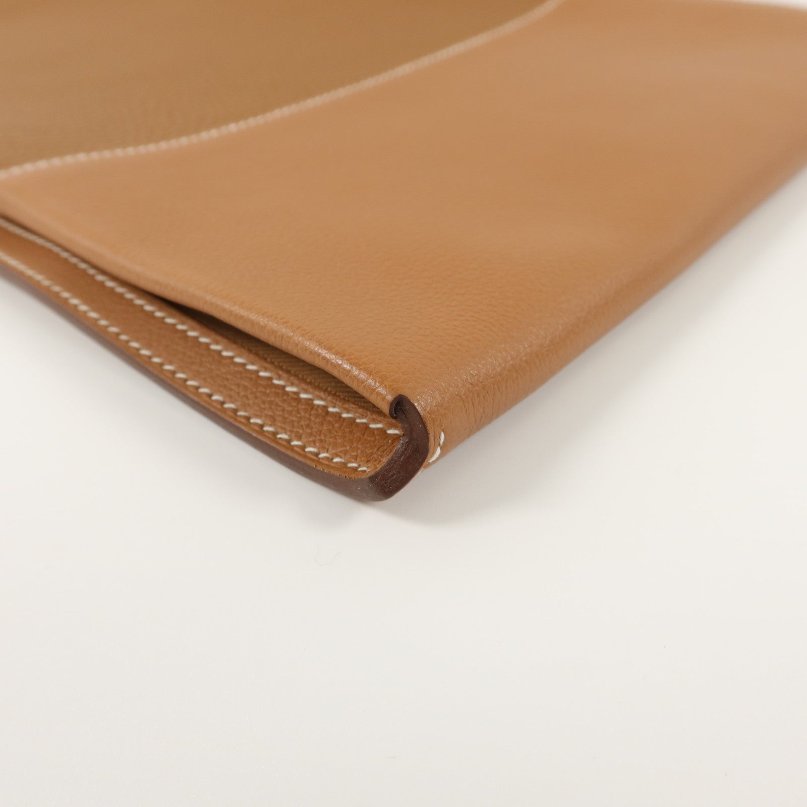 HERMES Togo/Evercolor皮革Manhattan Duo 35手拿包Gold