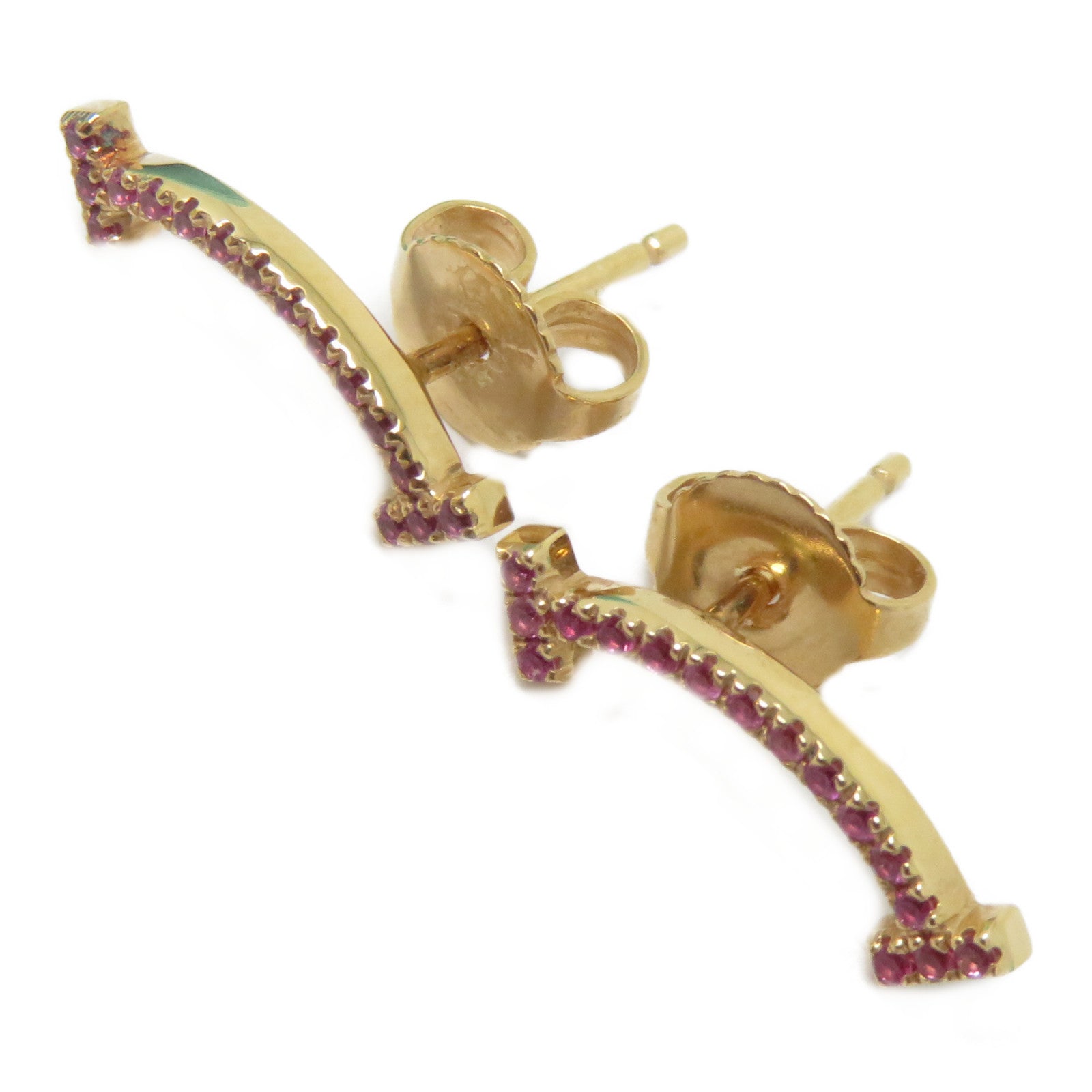 TIFFANY＆CO 【激減優惠】18K玫瑰金Smile Earrings藍寶耳環粉紅色