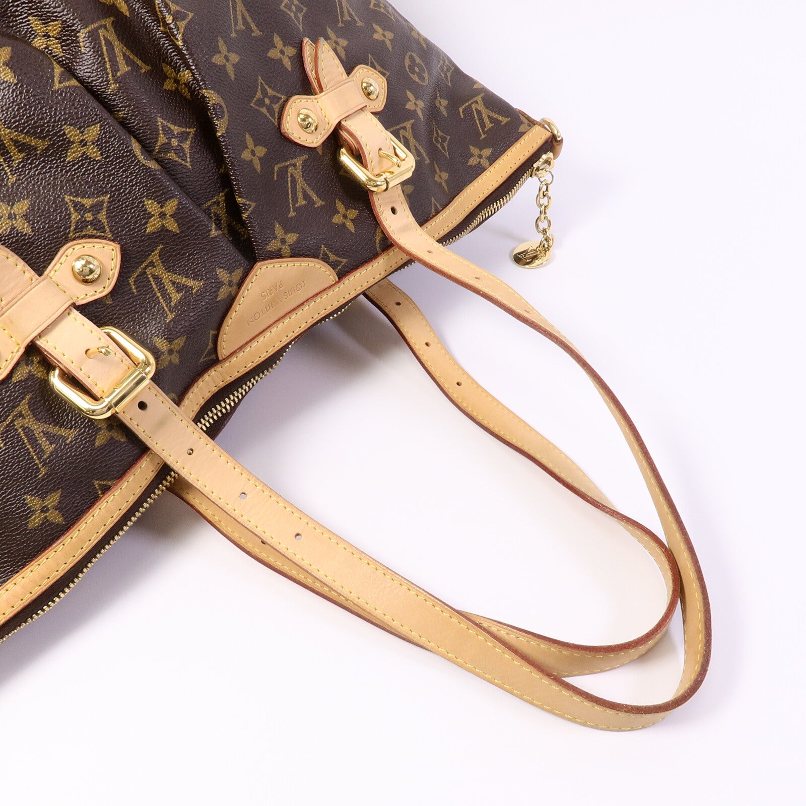 LOUIS VUITTON Monogram Palermo GM金扣手挽肩背兩用袋棕色