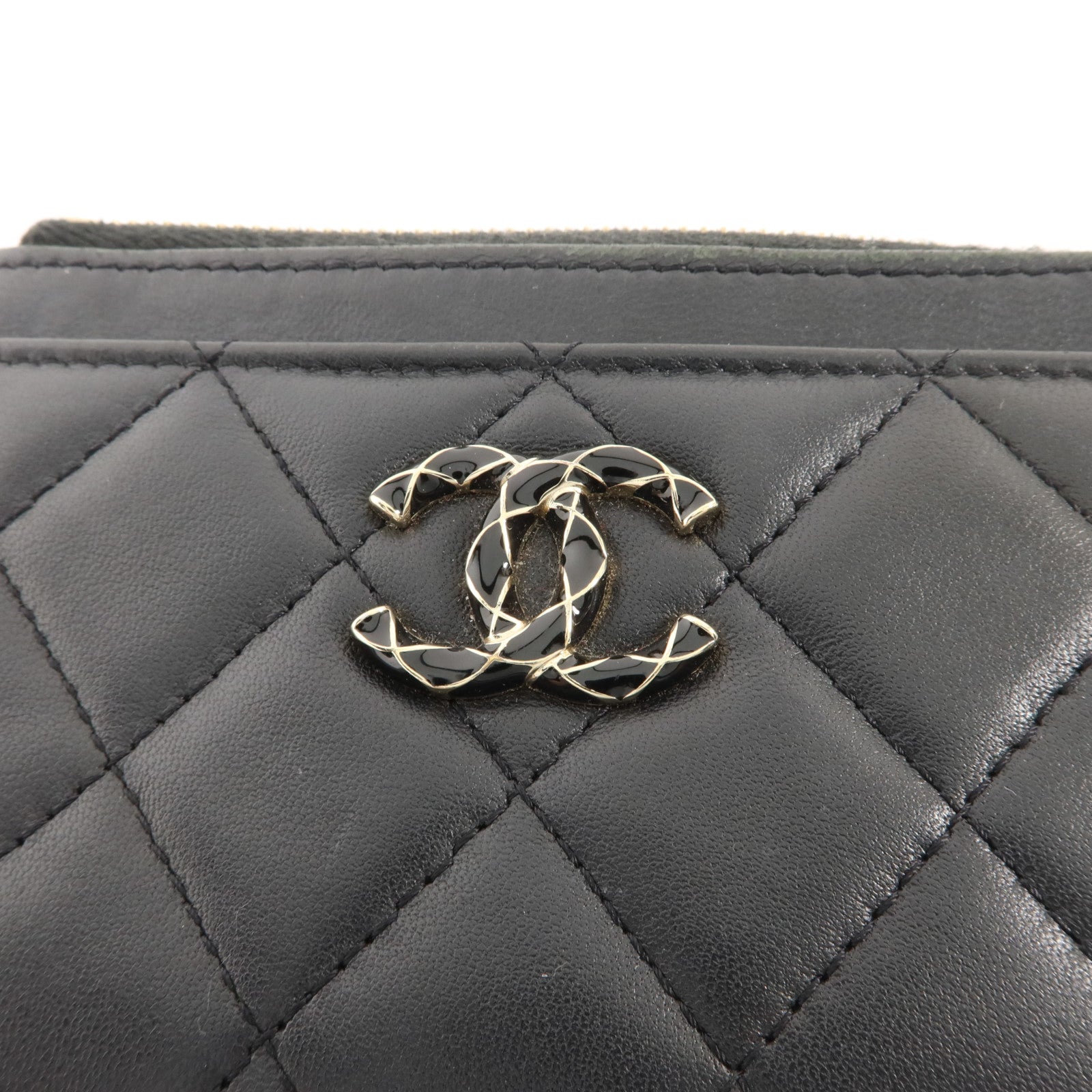 CHANEL 羊皮皮革Card Case金扣卡片套