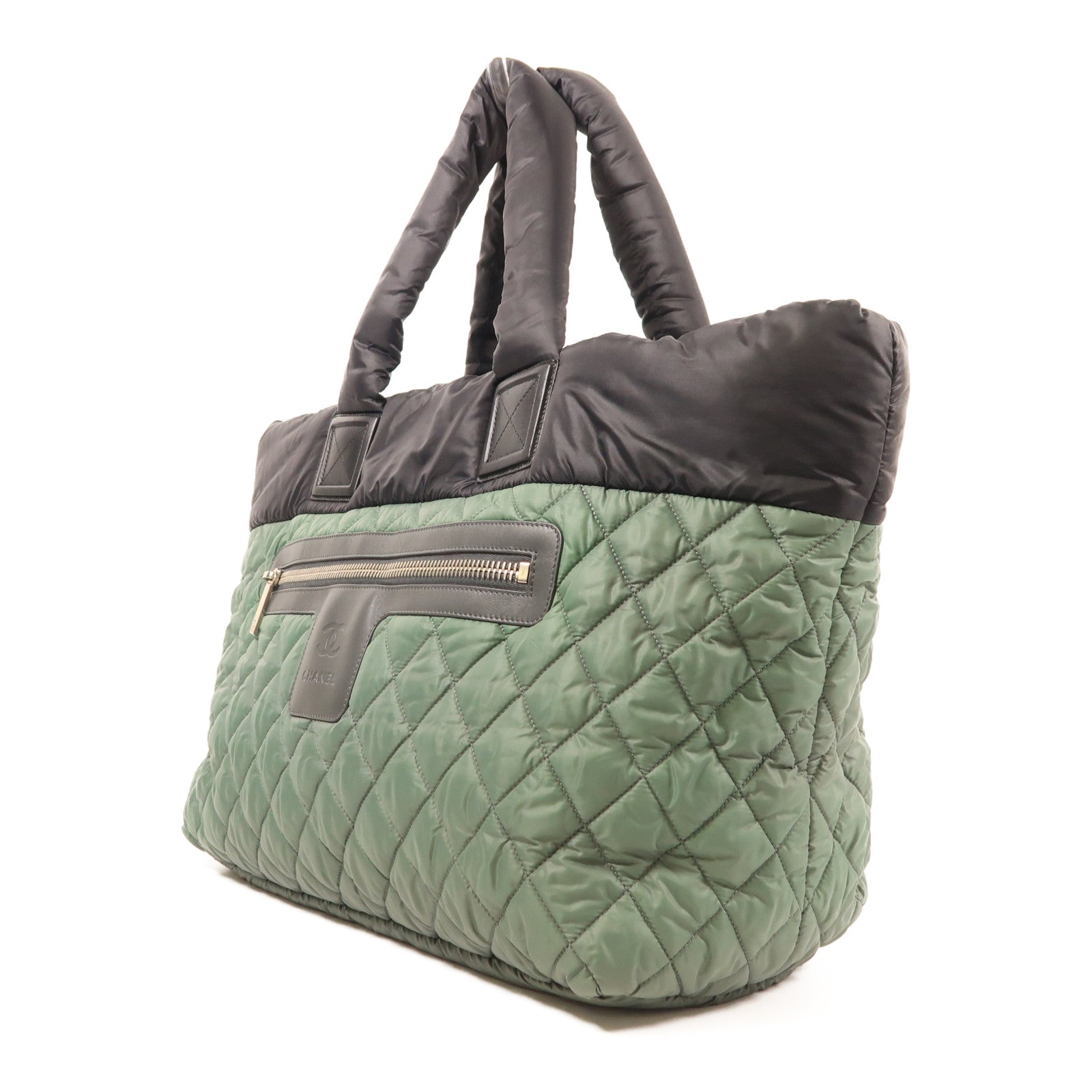 CHANEL 尼龍Coco Cocoon銀扣肩背袋