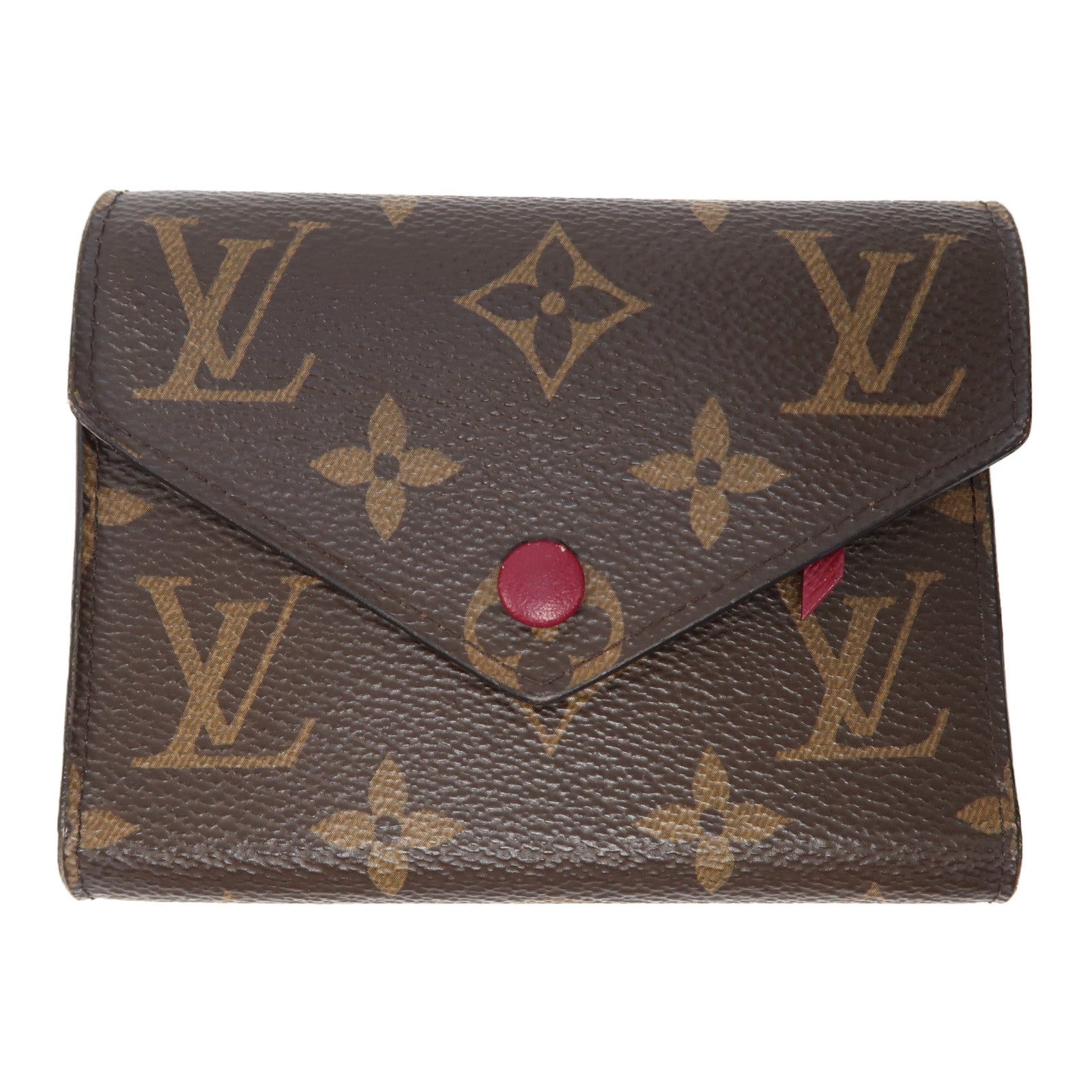 LOUIS VUITTON Monogram Victorine金扣錢包啡色/紫紅色
