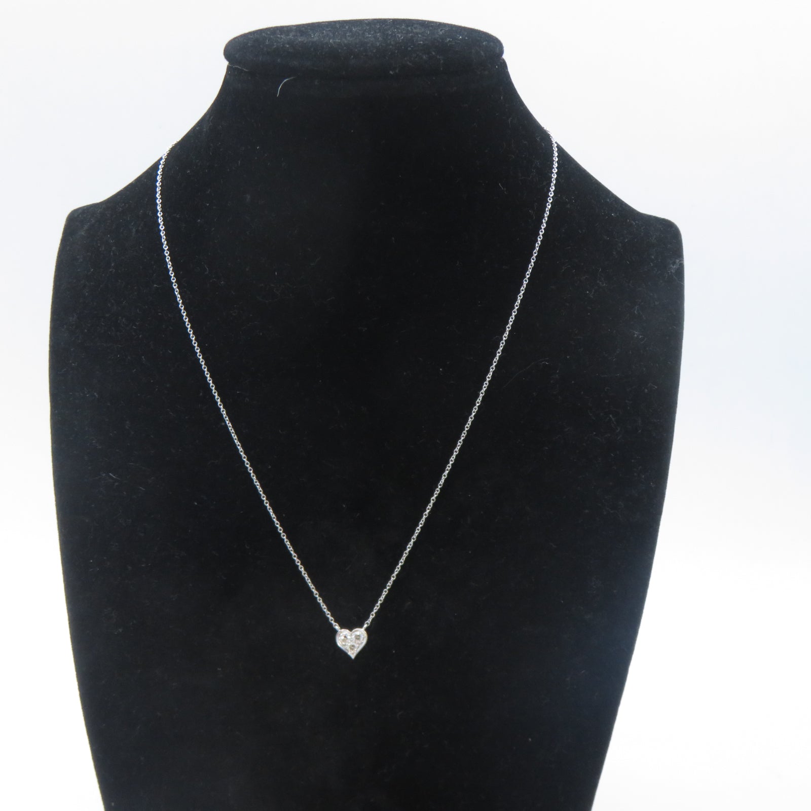 TIFFANY＆CO PT950鉑金Heart Diamond Necklace鑽石項鍊