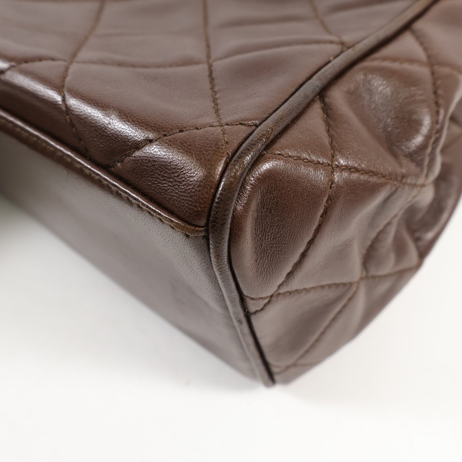 CHANEL 羊皮皮革Vintage Hand Bag金扣手挽袋