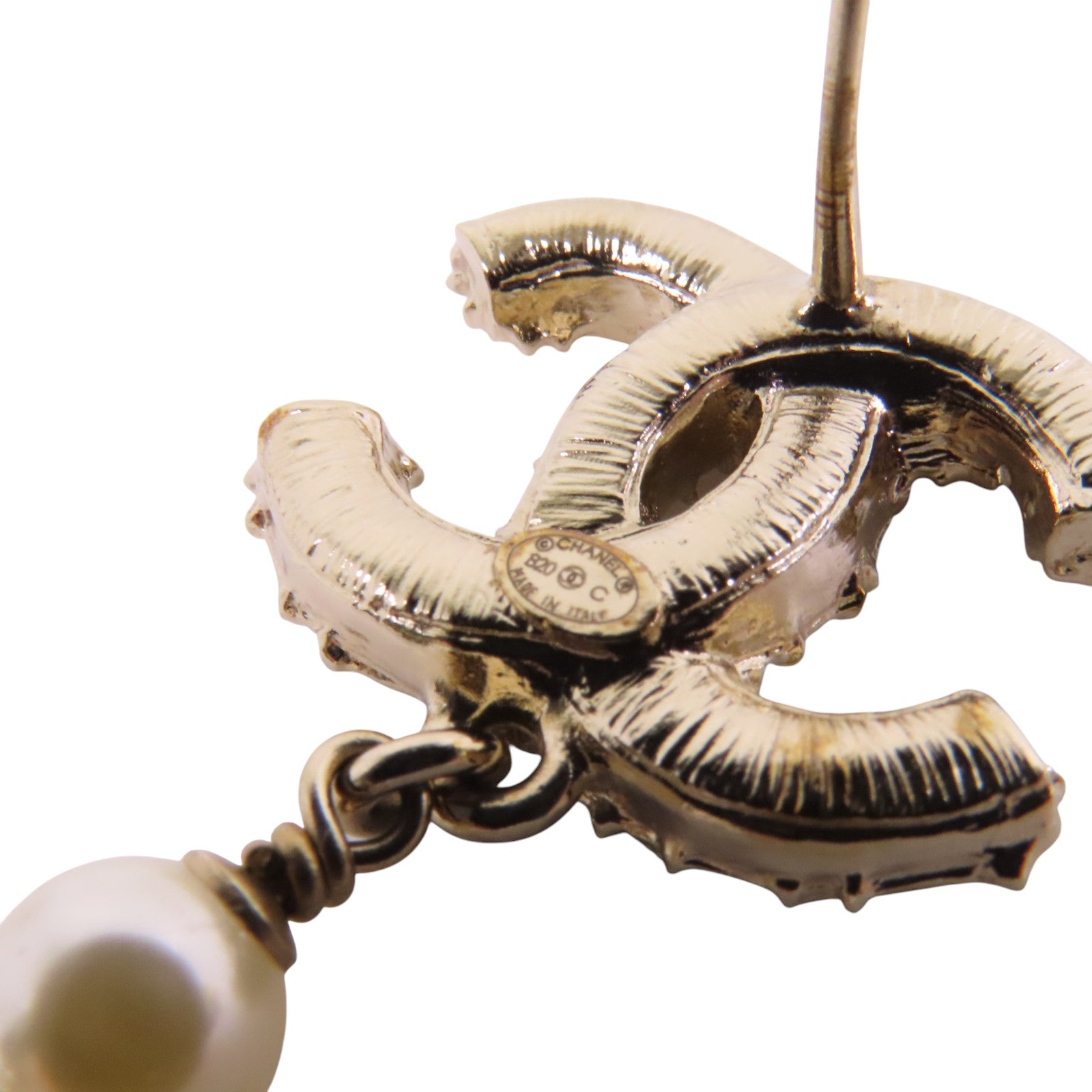 CHANEL 金屬/仿珍珠Earrings銀扣耳環