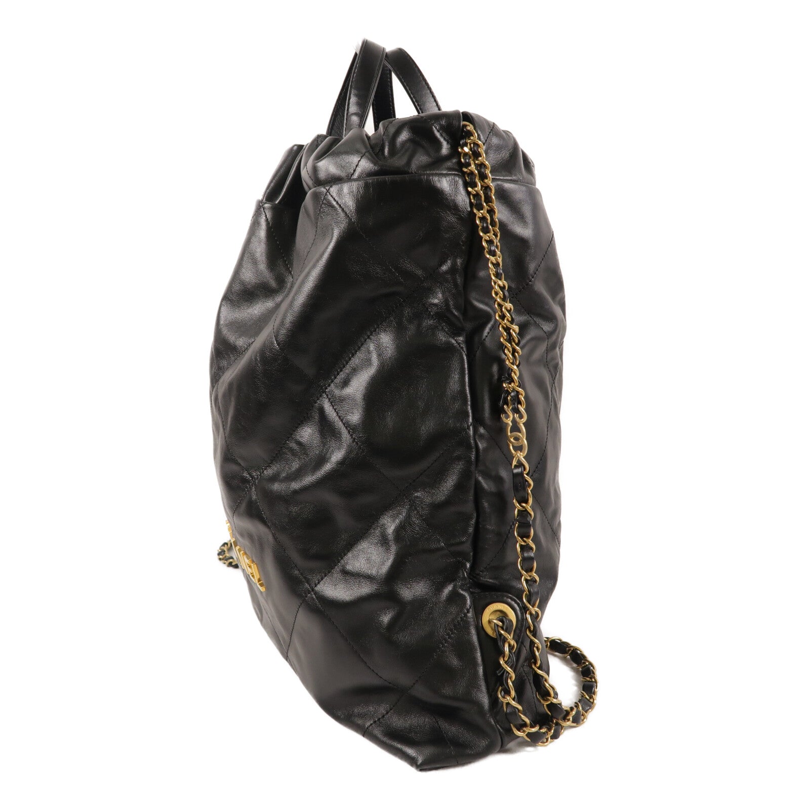 CHANEL 牛皮皮革Chanel 22 Backpack鏈帶背包