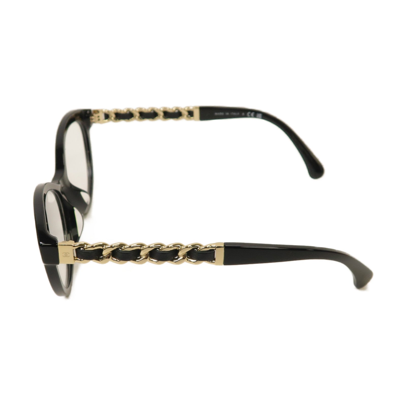 CHANEL 【激減優惠】PVC Glasses金扣眼鏡黑色