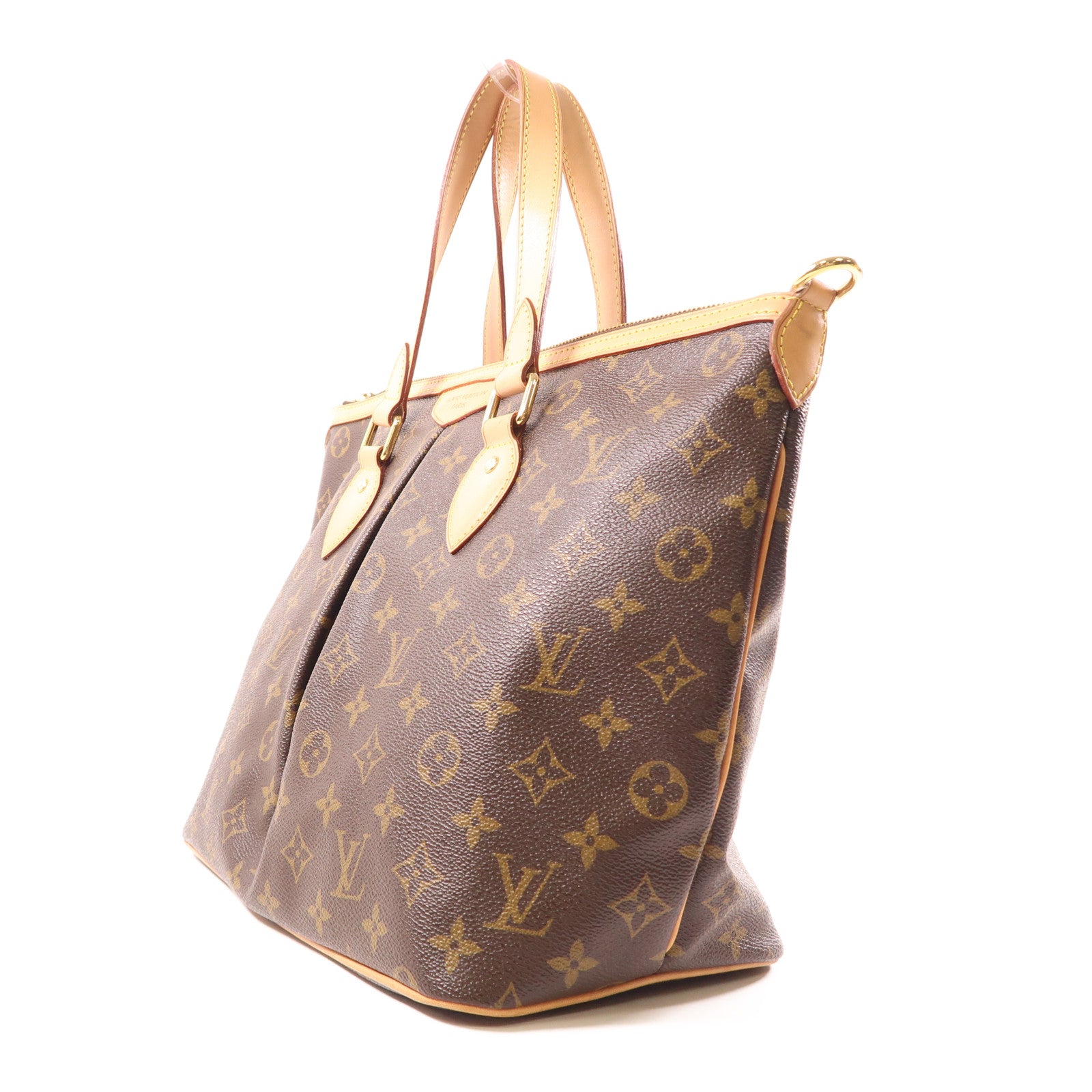 LOUIS VUITTON Monogram Palermo PM金扣手挽肩背兩用袋棕色