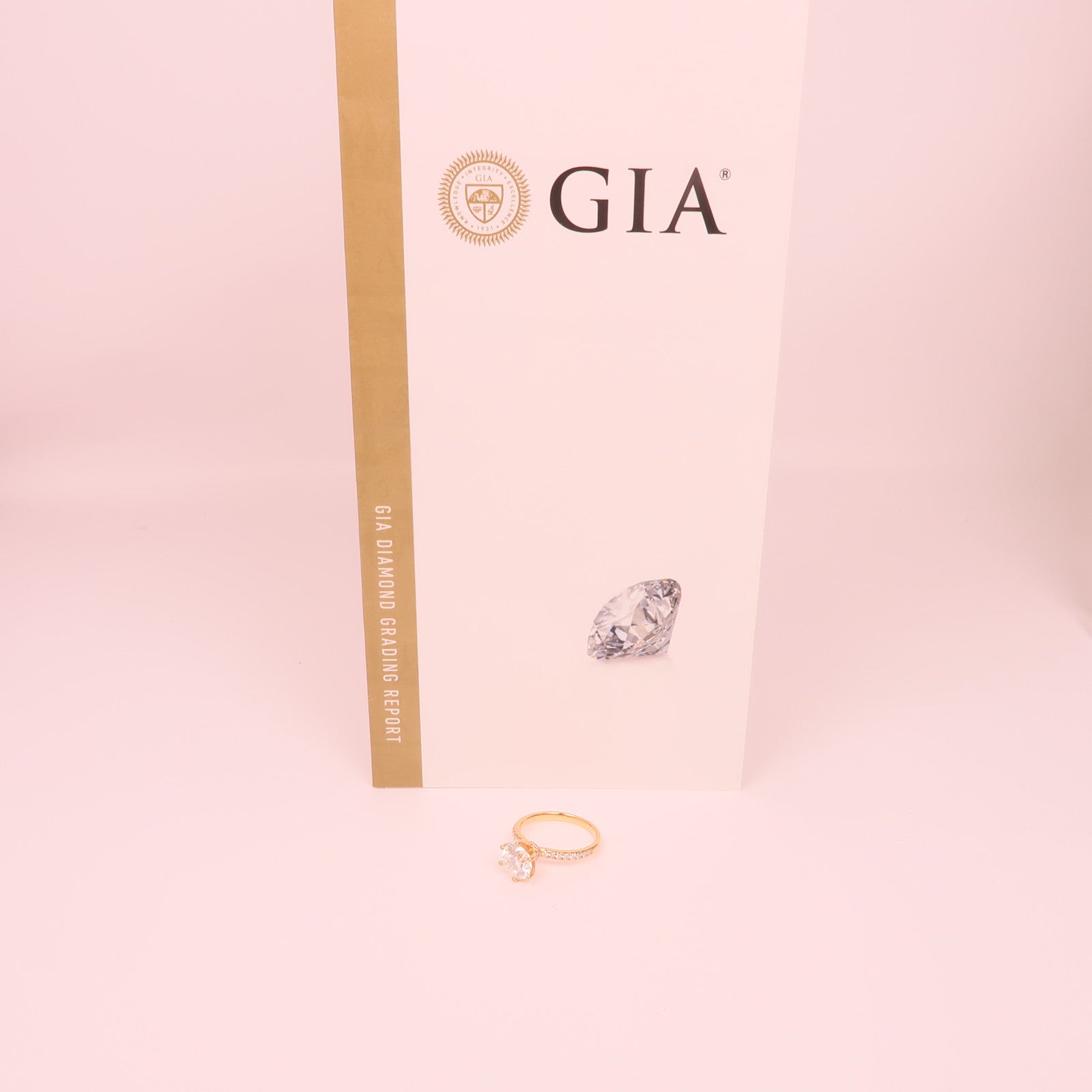 JEWELRY 18K玫瑰金Diamond Ring鑽石戒指US#7