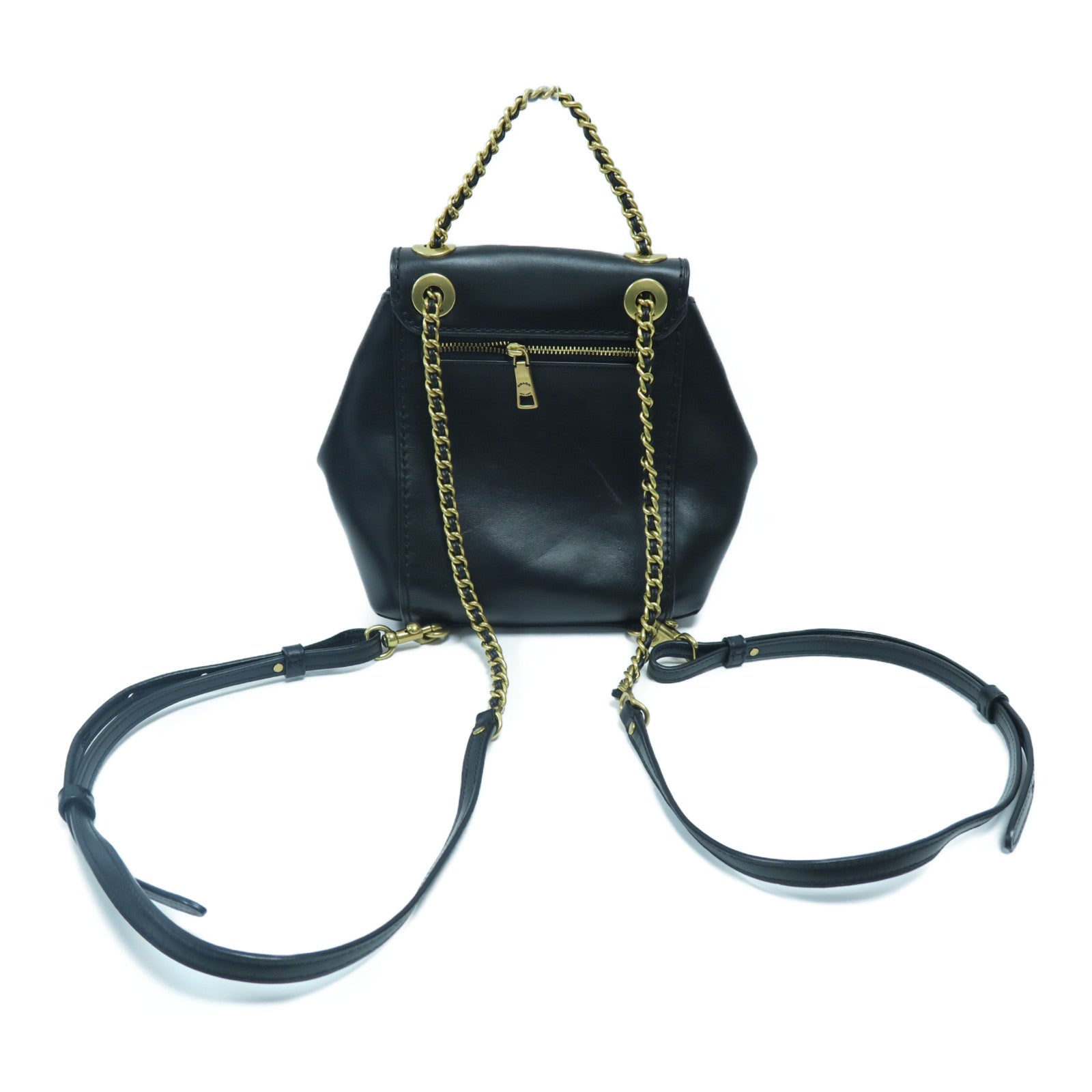COACH 【激減優惠】牛皮皮革Parker Convertible Backpack 16金扣背包黑色