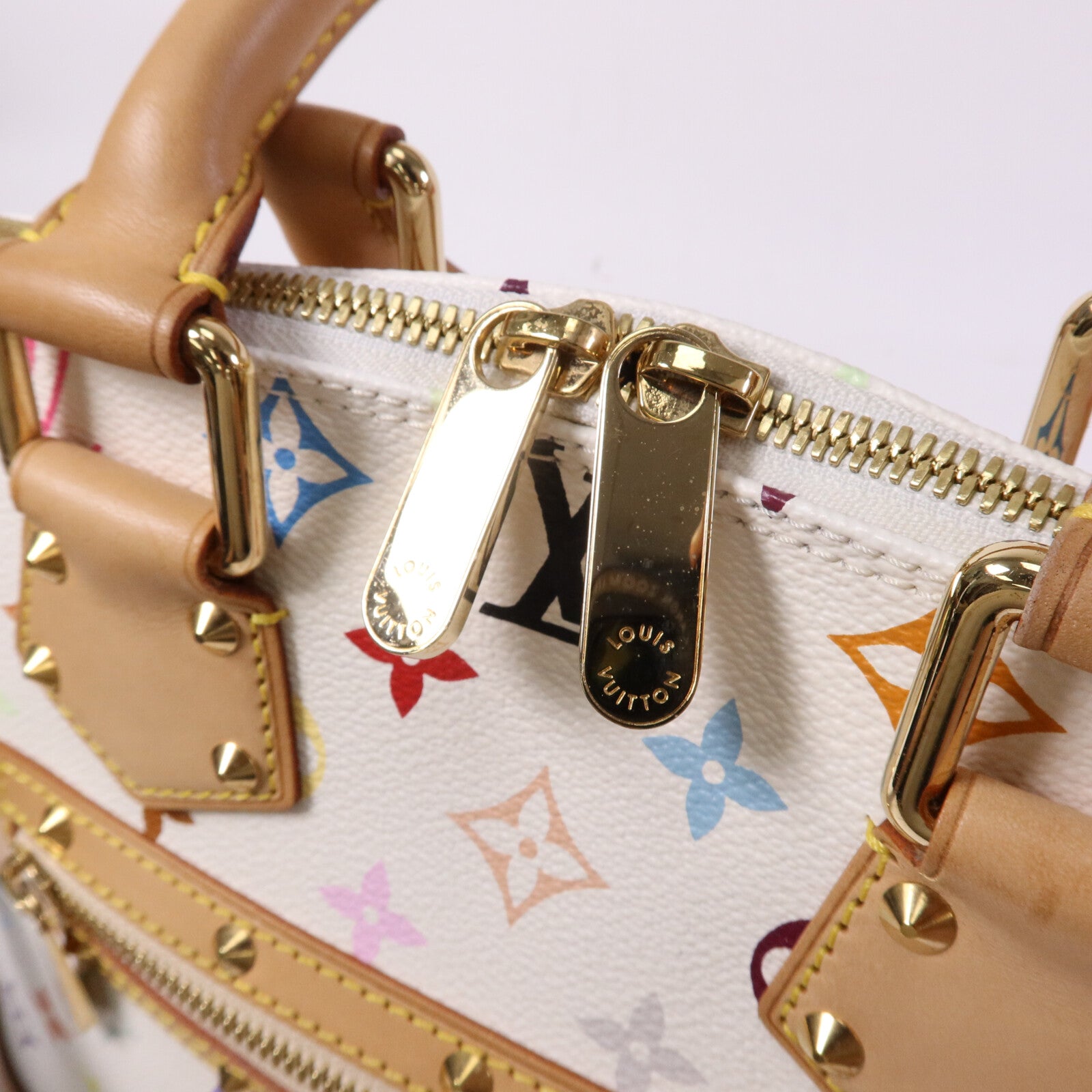 LOUIS VUITTON Monogram Multicolore Alma金扣手挽袋