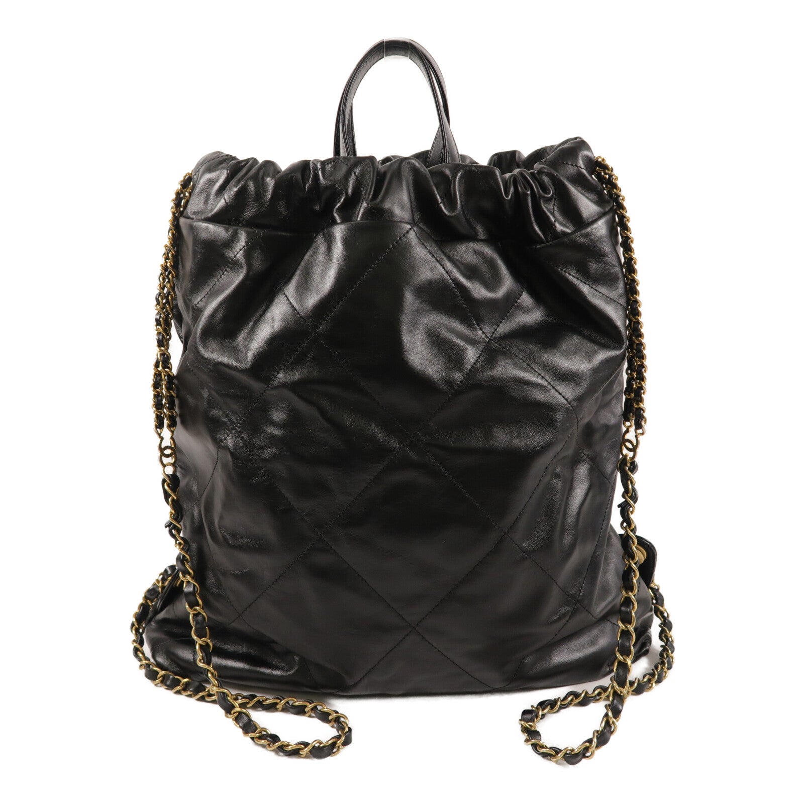 CHANEL 牛皮皮革Chanel 22 Backpack鏈帶背包