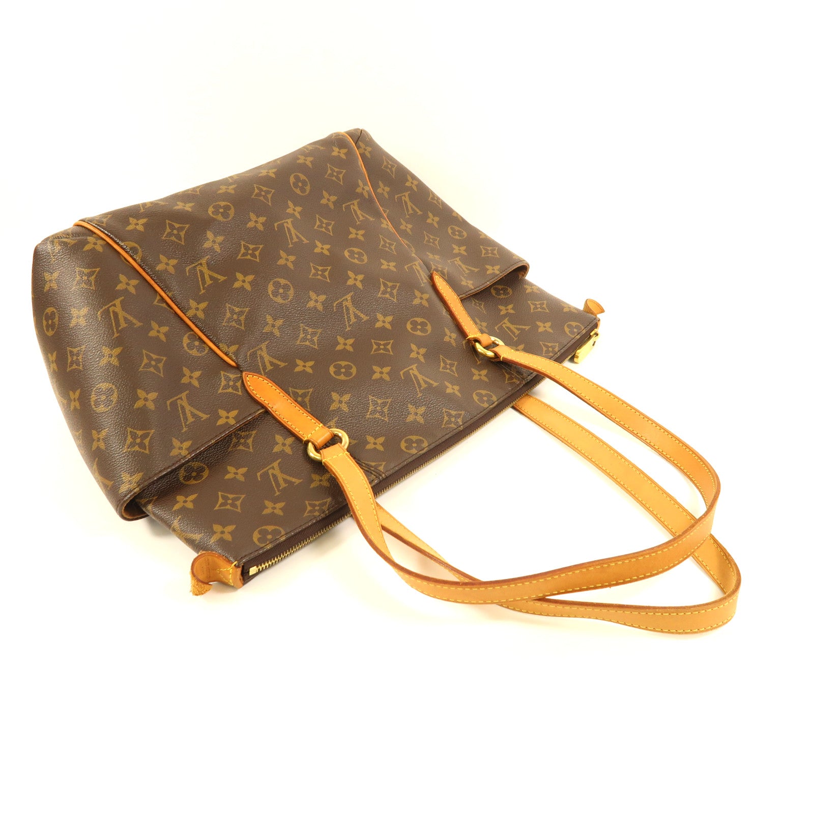 LOUIS VUITTON Monogram Totally MM金扣肩背袋棕色