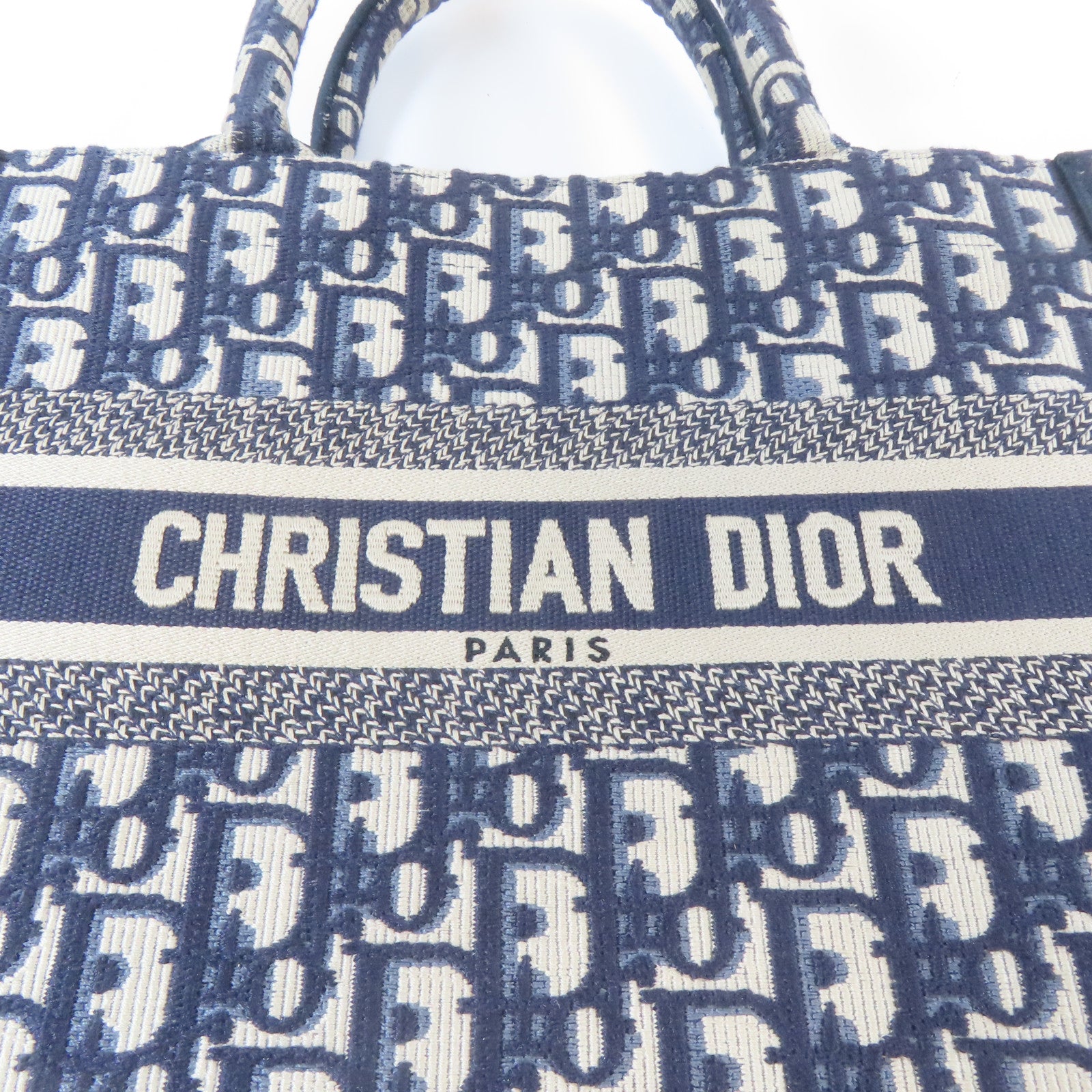 Dior 帆布Dior Book Tote手挽袋藍色/米色