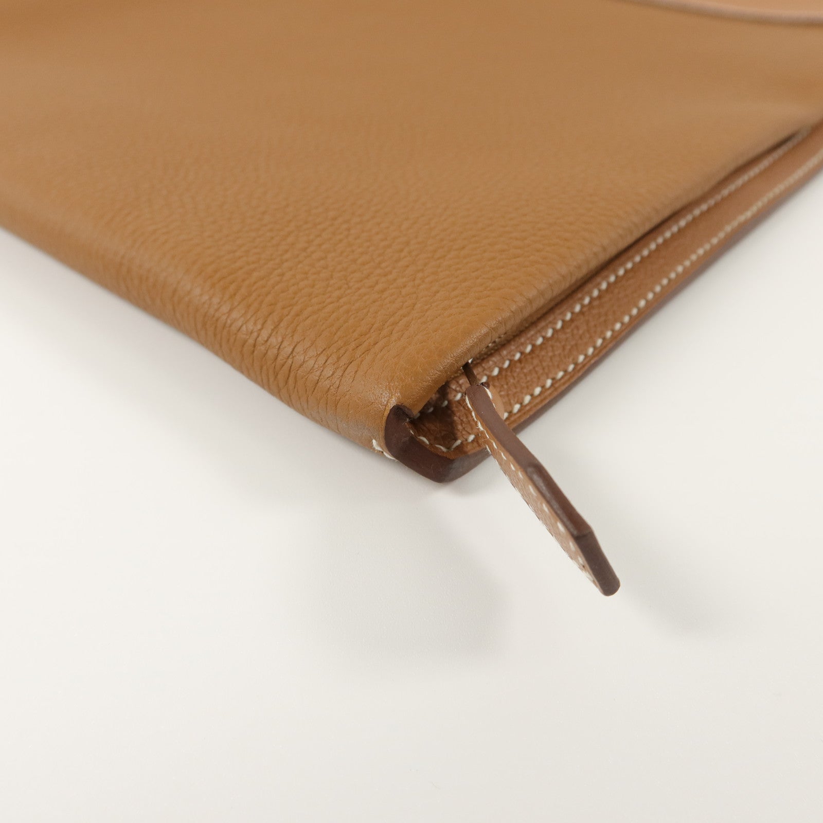 HERMES Togo/Evercolor皮革Manhattan Duo 35手拿包Gold