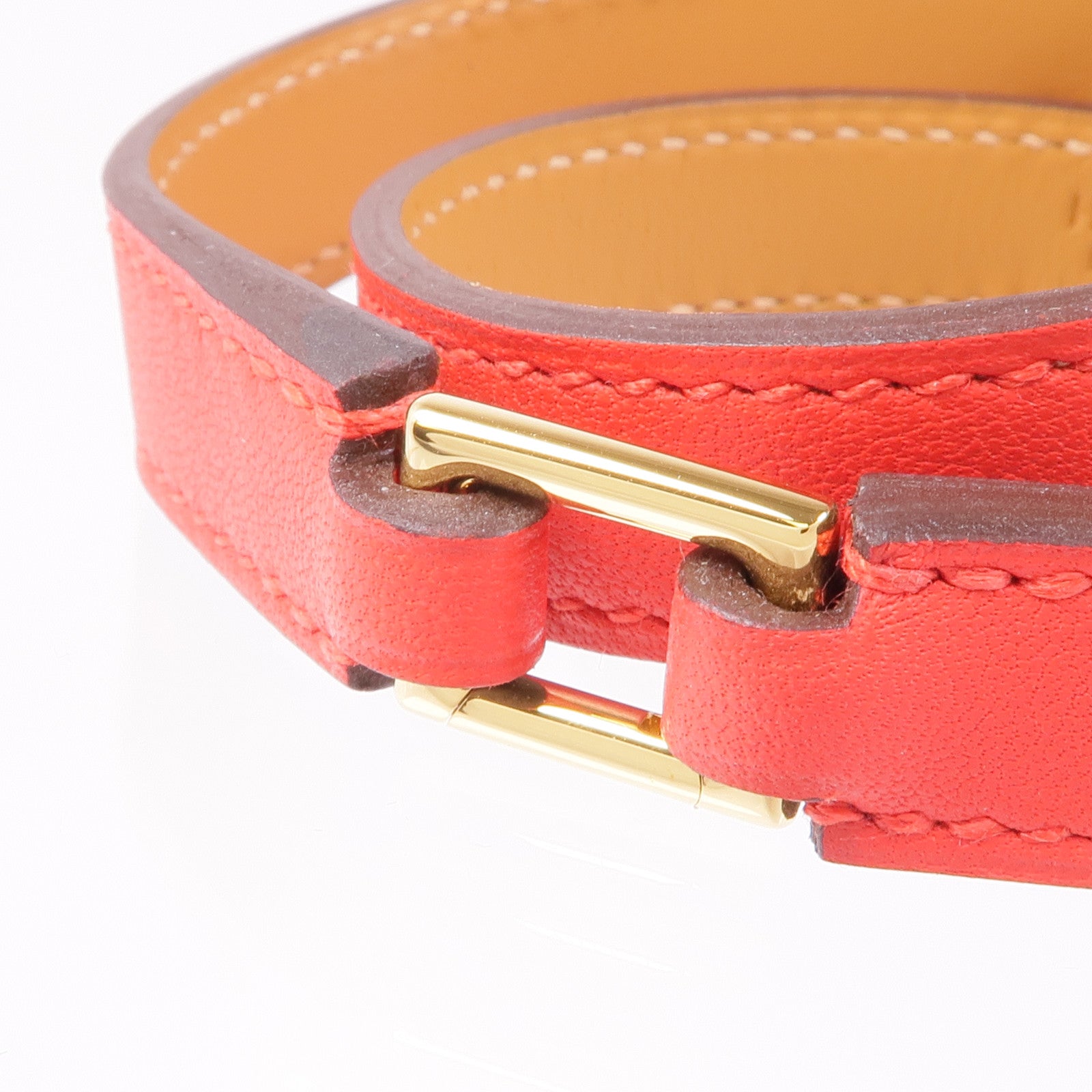 HERMES Swift皮革O'Kelly Bracelet金扣手帶