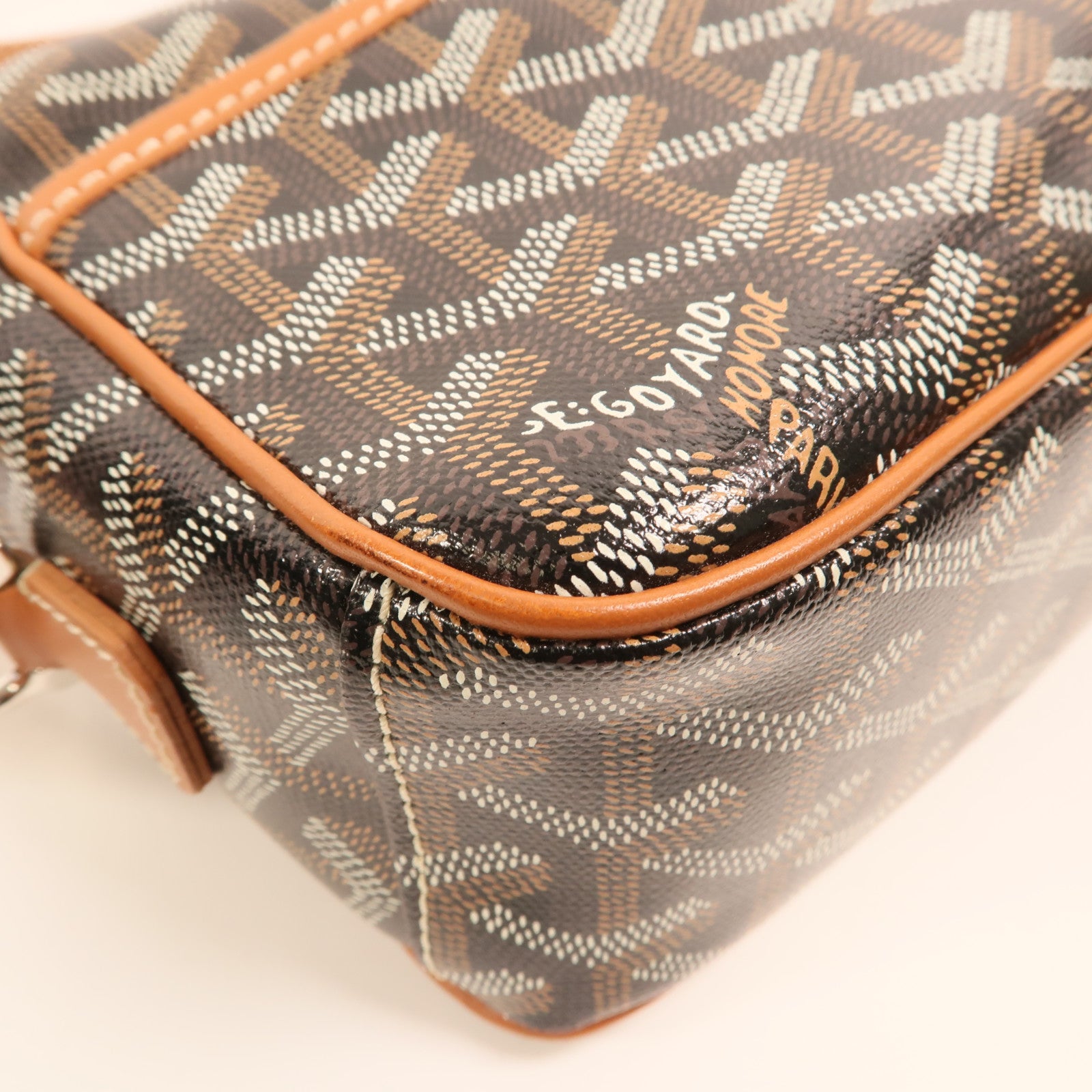 GOYARD 塗層帆布Cap Vert PM銀扣肩背袋