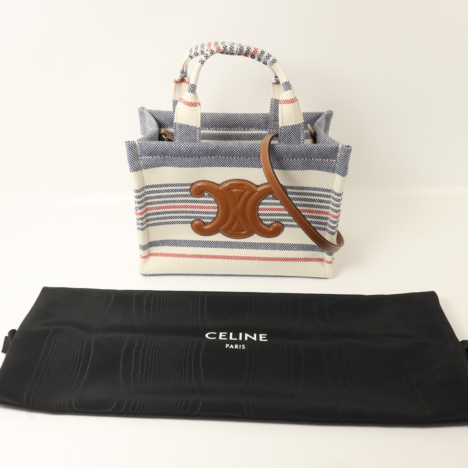 CELINE 帆布Cabas Thais Small手挽肩背兩用袋