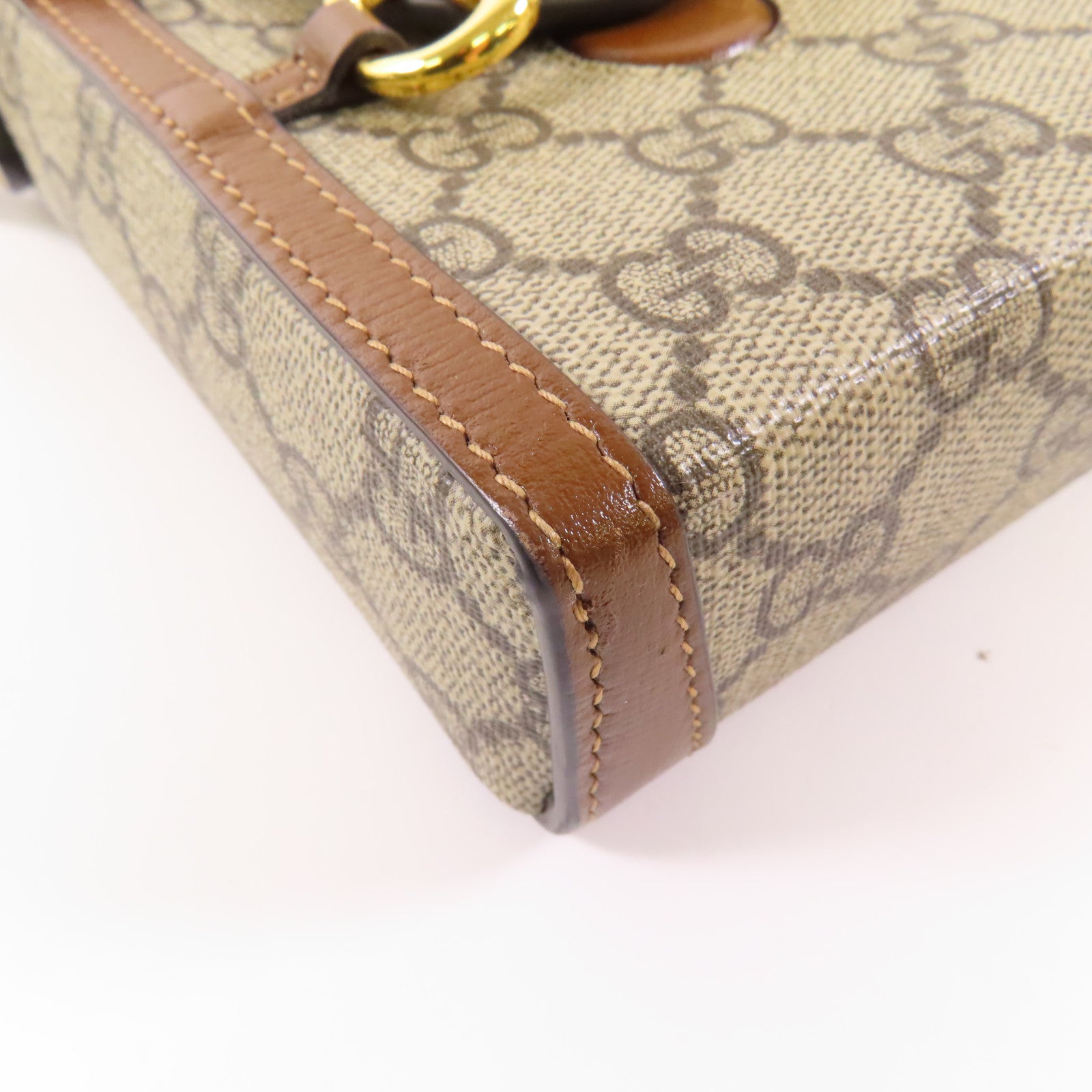 GUCCI 塗層帆布Horsebit 1955 Mini Bag金扣肩背袋