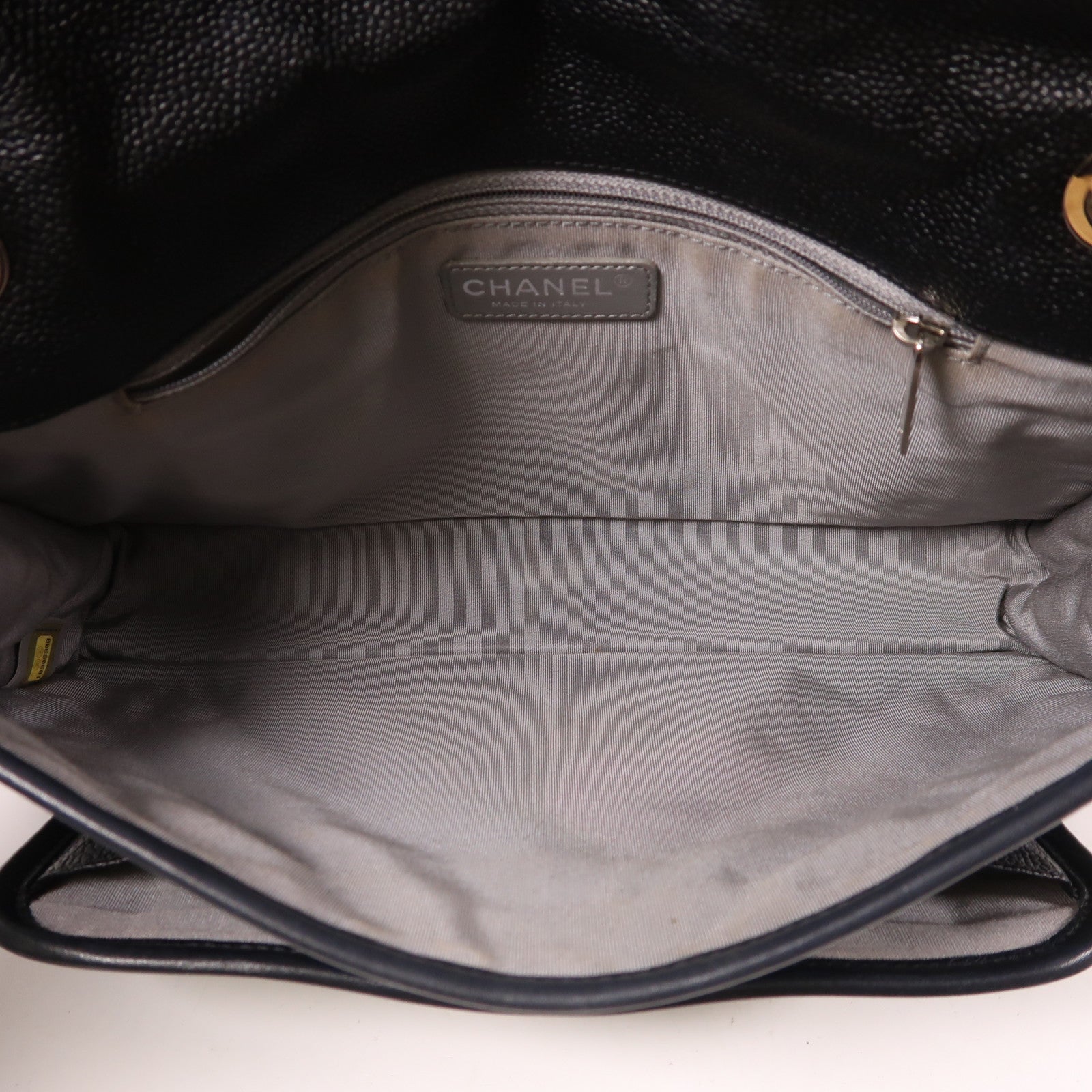 CHANEL 牛皮皮革Shoulder Bag銀扣鏈帶肩背袋