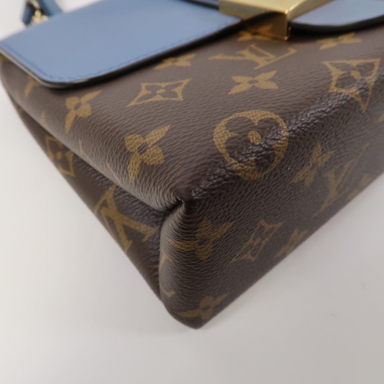 LOUIS VUITTON 【激減優惠】Monogram Locky BB金扣手挽肩背兩用袋藍色/啡色