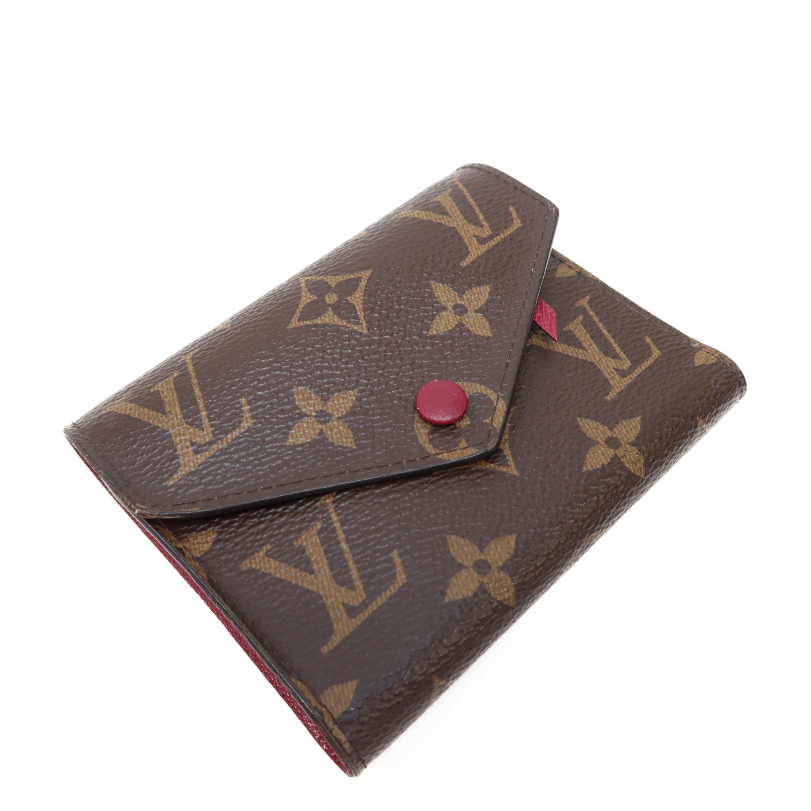 LOUIS VUITTON Monogram Victorine金扣錢包啡色/紫紅色