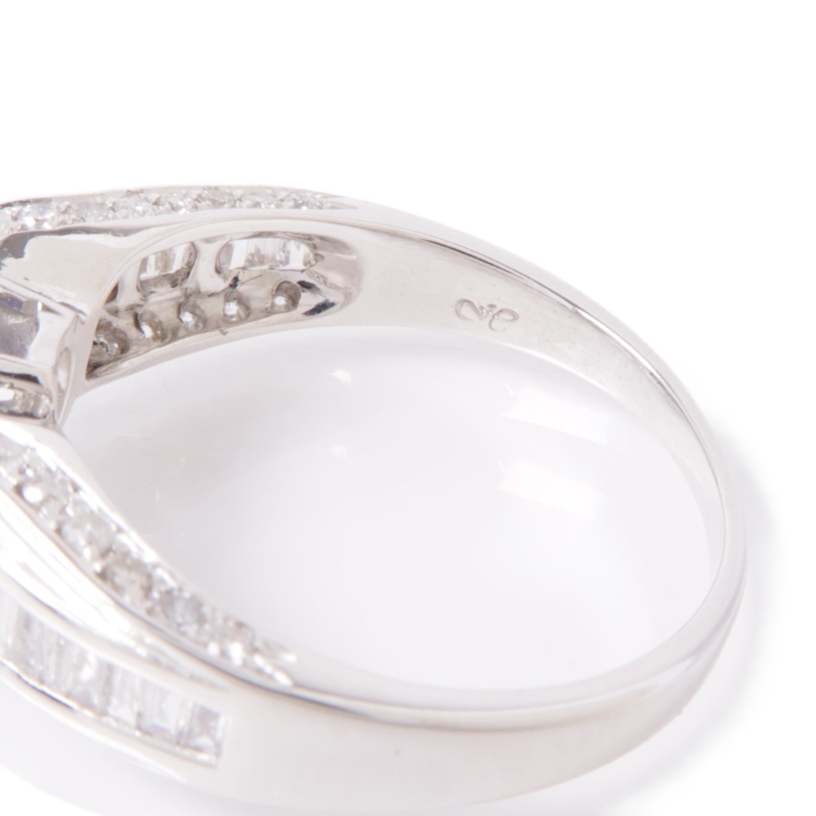 JEWELRY 【激減優惠】18K白金Sapphire/Diamond Ring藍寶石/鑽石戒指US#6.25