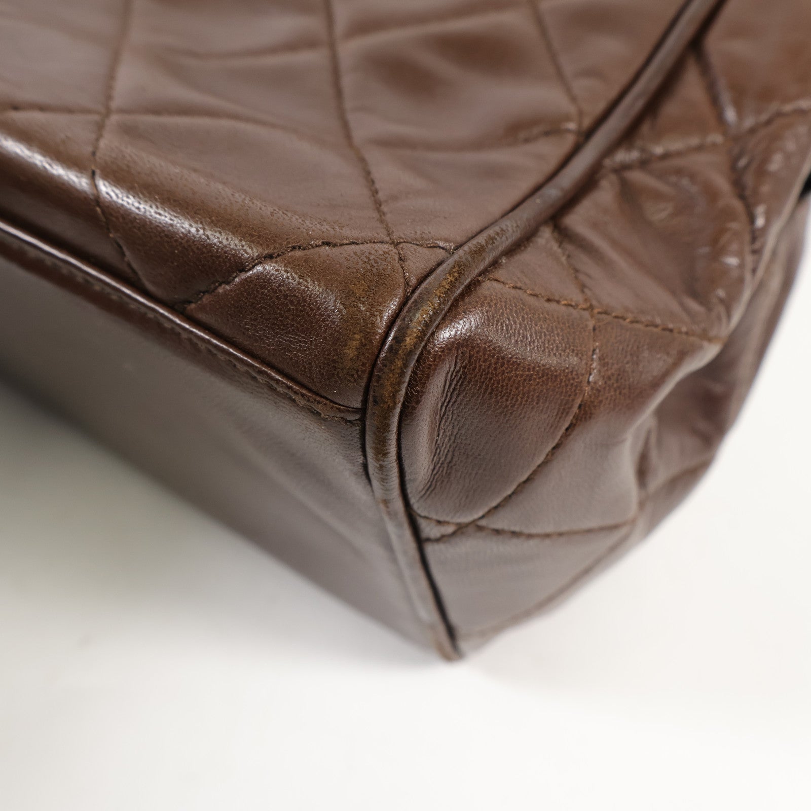 CHANEL 羊皮皮革Vintage Hand Bag金扣手挽袋