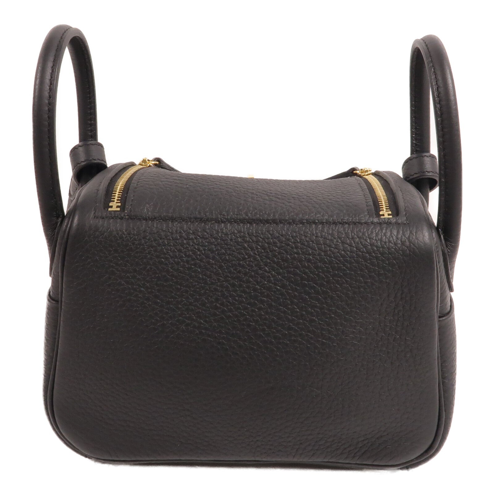 HERMES Clemence皮革Mini Lindy手挽肩背兩用袋Noir