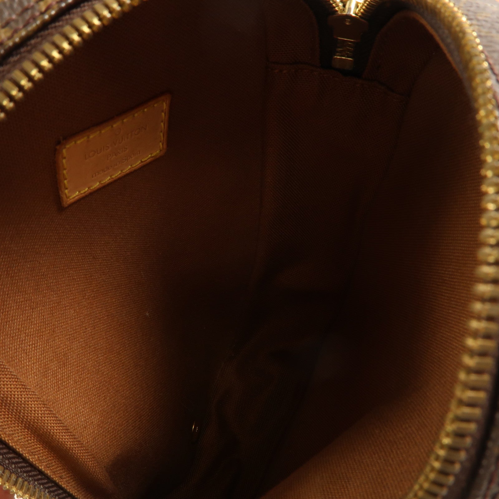 LOUIS VUITTON Monogram Pochette Gange金扣肩背袋棕色