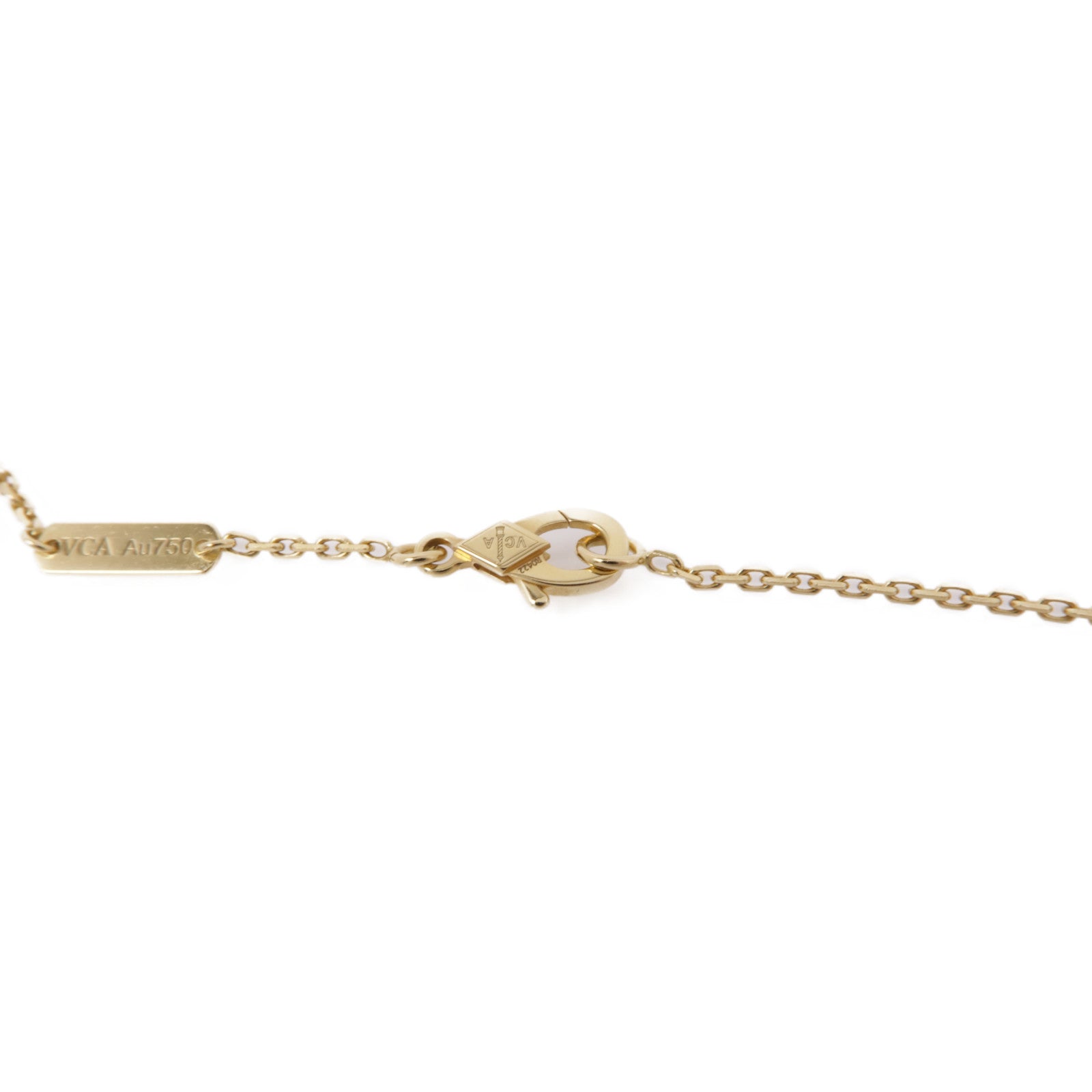 Van Cleef & Arpels 18K黃金Onxy Vintage Alhambra項鍊