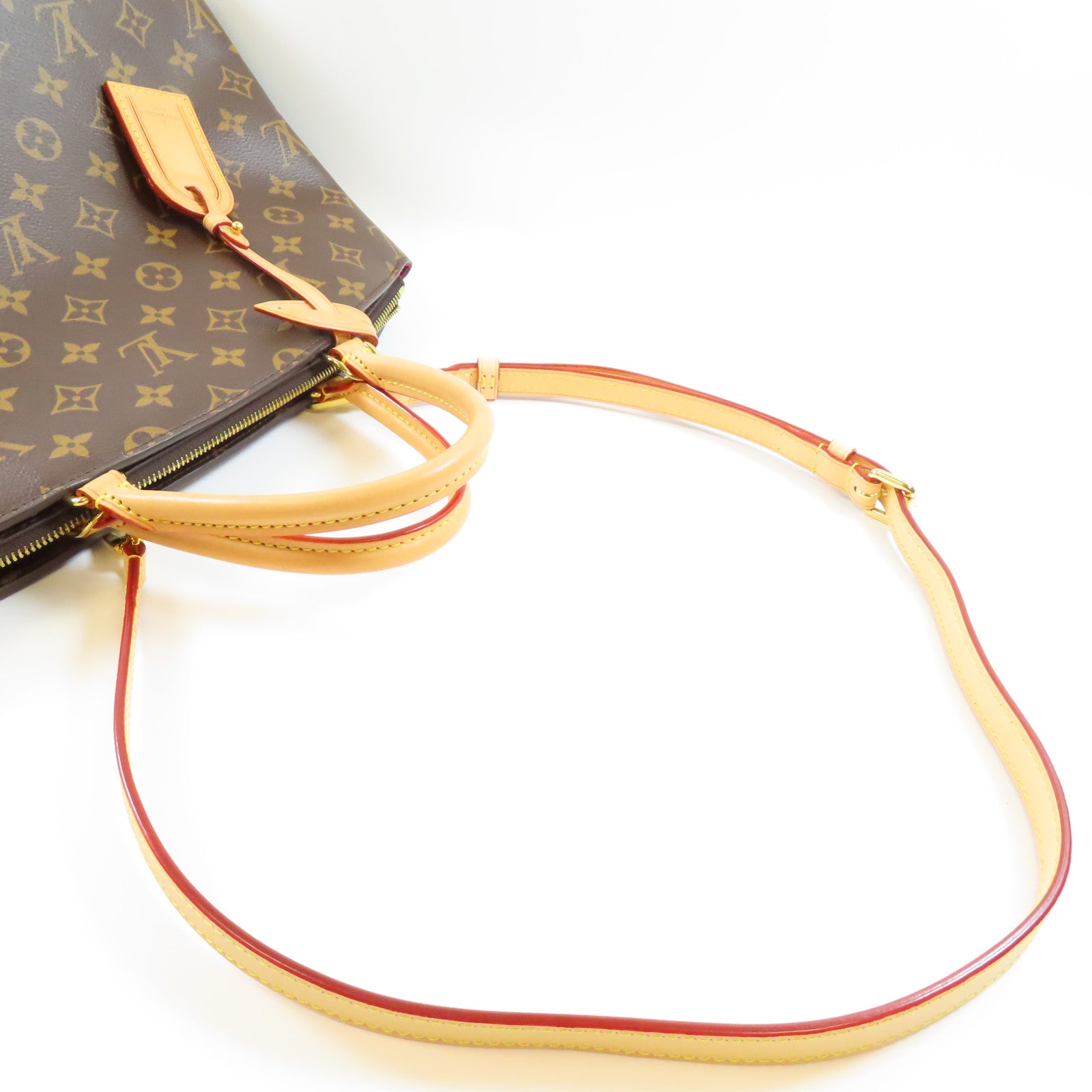 LOUIS VUITTON Monogram Petit Palais金扣手挽肩背兩用袋棕色