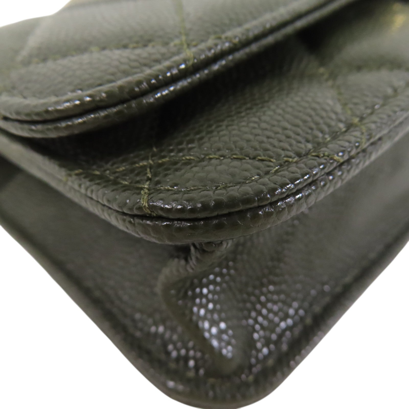 CHANEL 牛皮皮革Coco First WOC金扣鏈帶肩背袋