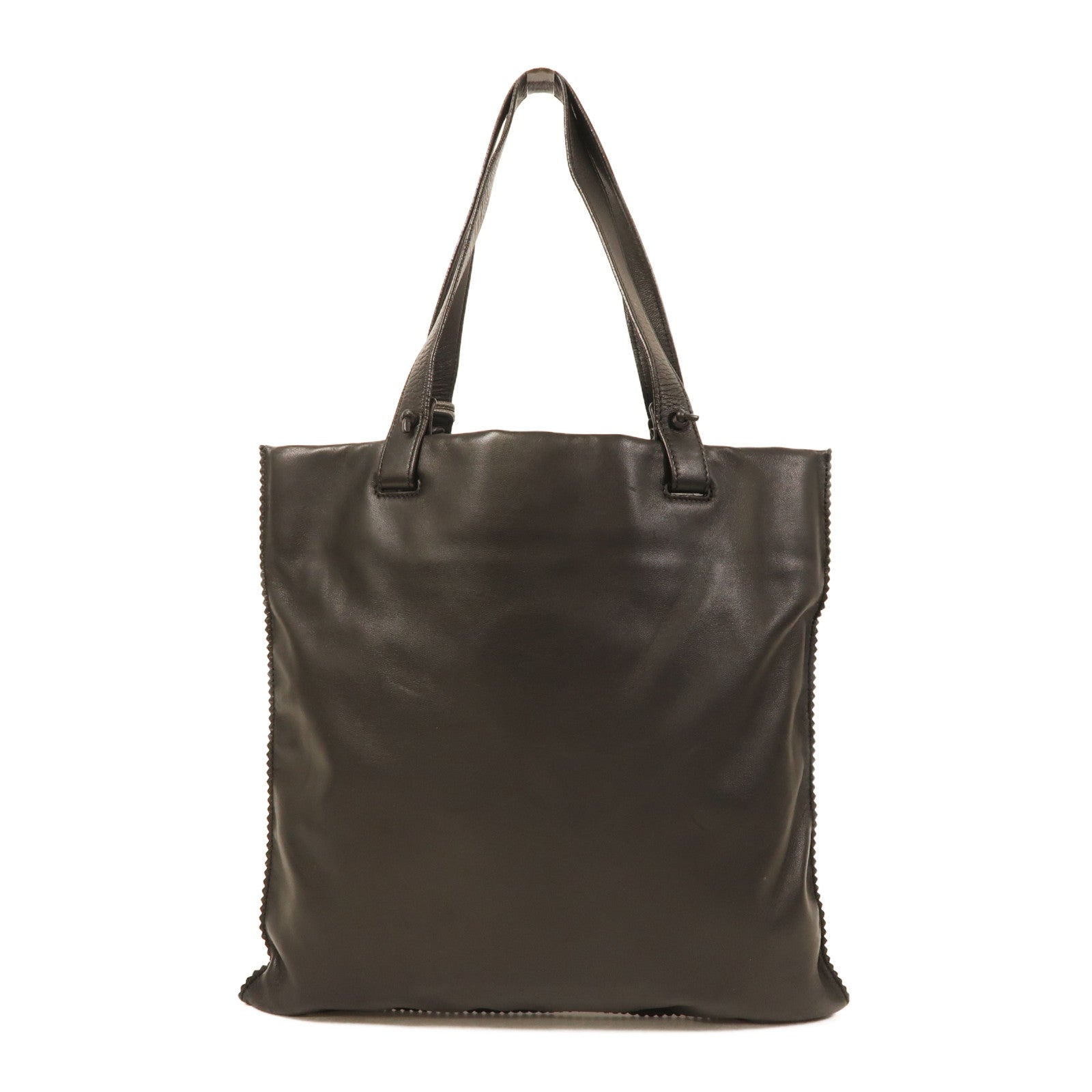 LOEWE 羊皮皮革Tote Bag金扣肩背袋黑色