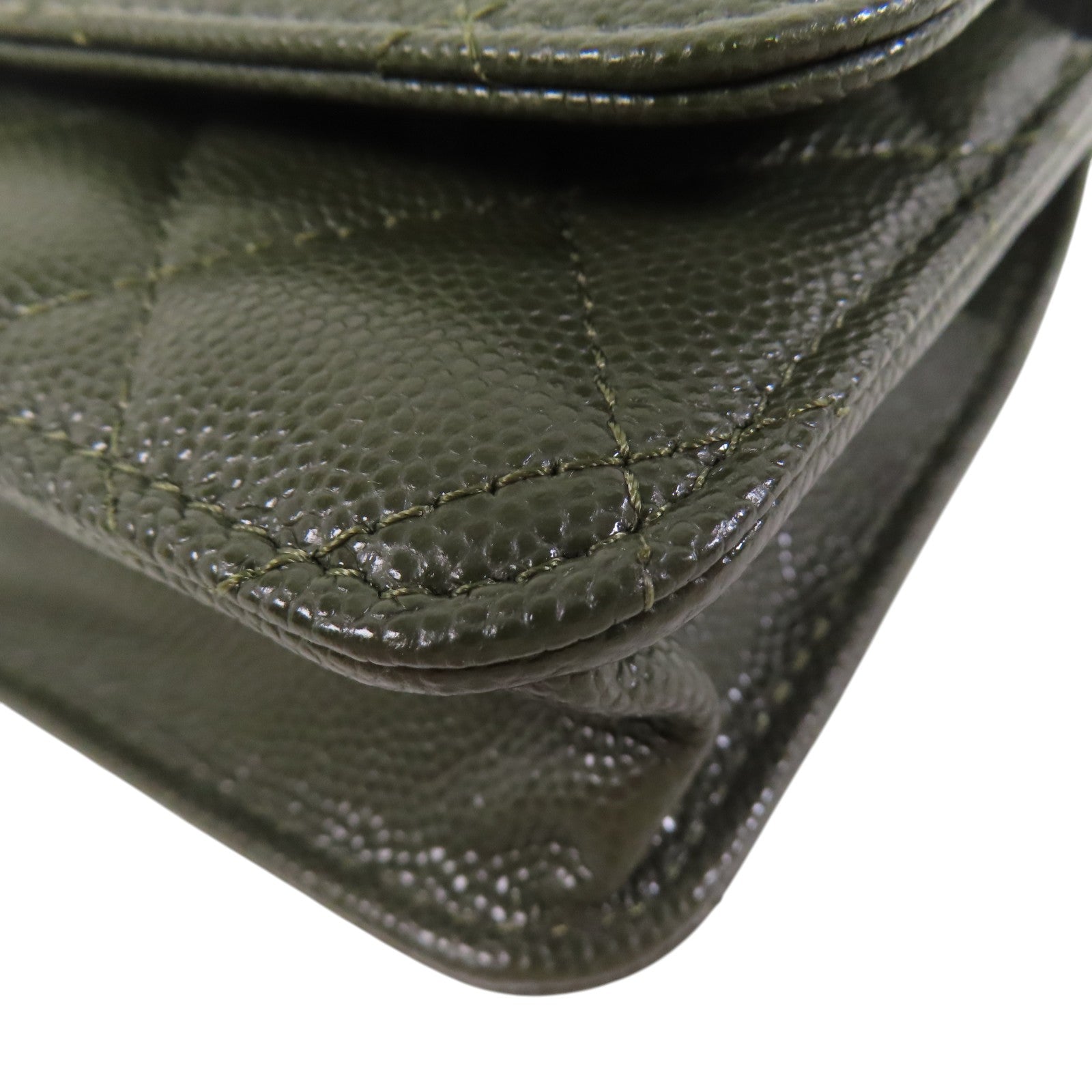 CHANEL 牛皮皮革Coco First WOC金扣鏈帶肩背袋