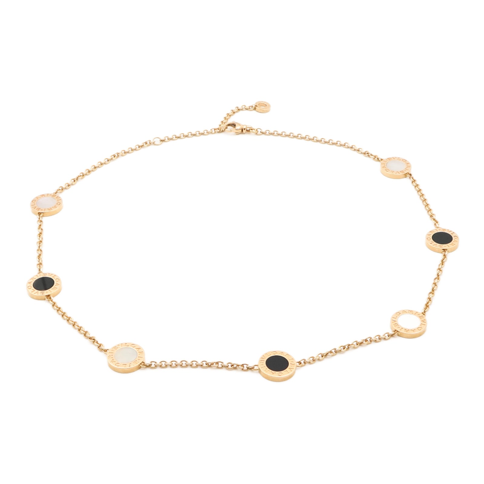 BVLGARI 18K玫瑰金Bvlgari Necklace縞瑪瑙項鍊