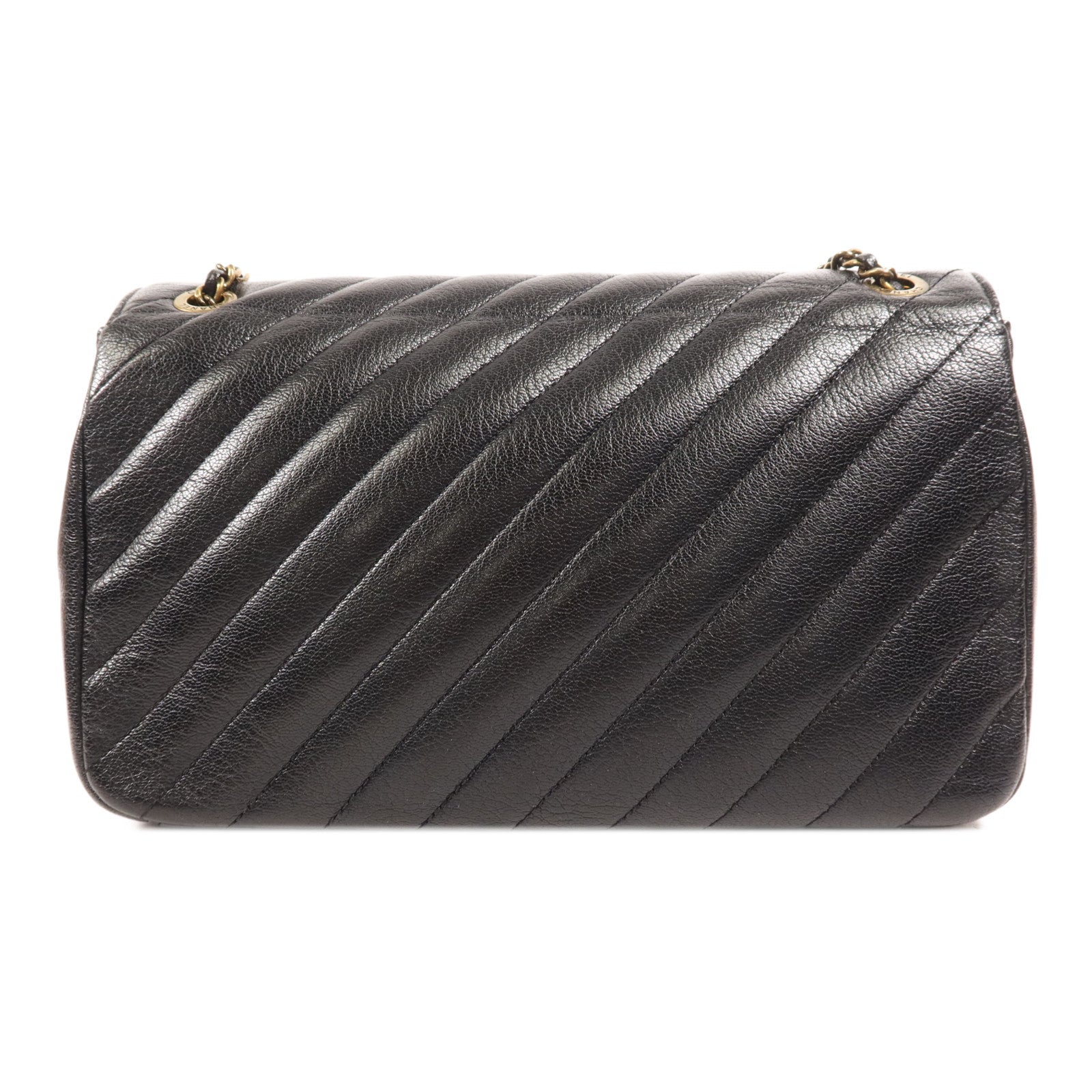 CHANEL 牛皮皮革Coco Mark Quilted Flap金扣鏈帶肩背袋