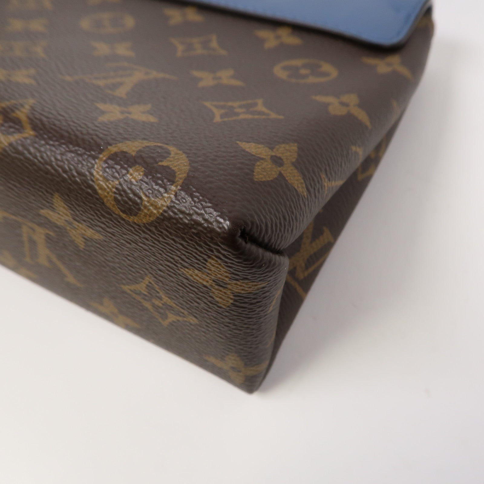 LOUIS VUITTON 【激減優惠】Monogram Locky BB金扣手挽肩背兩用袋藍色/啡色