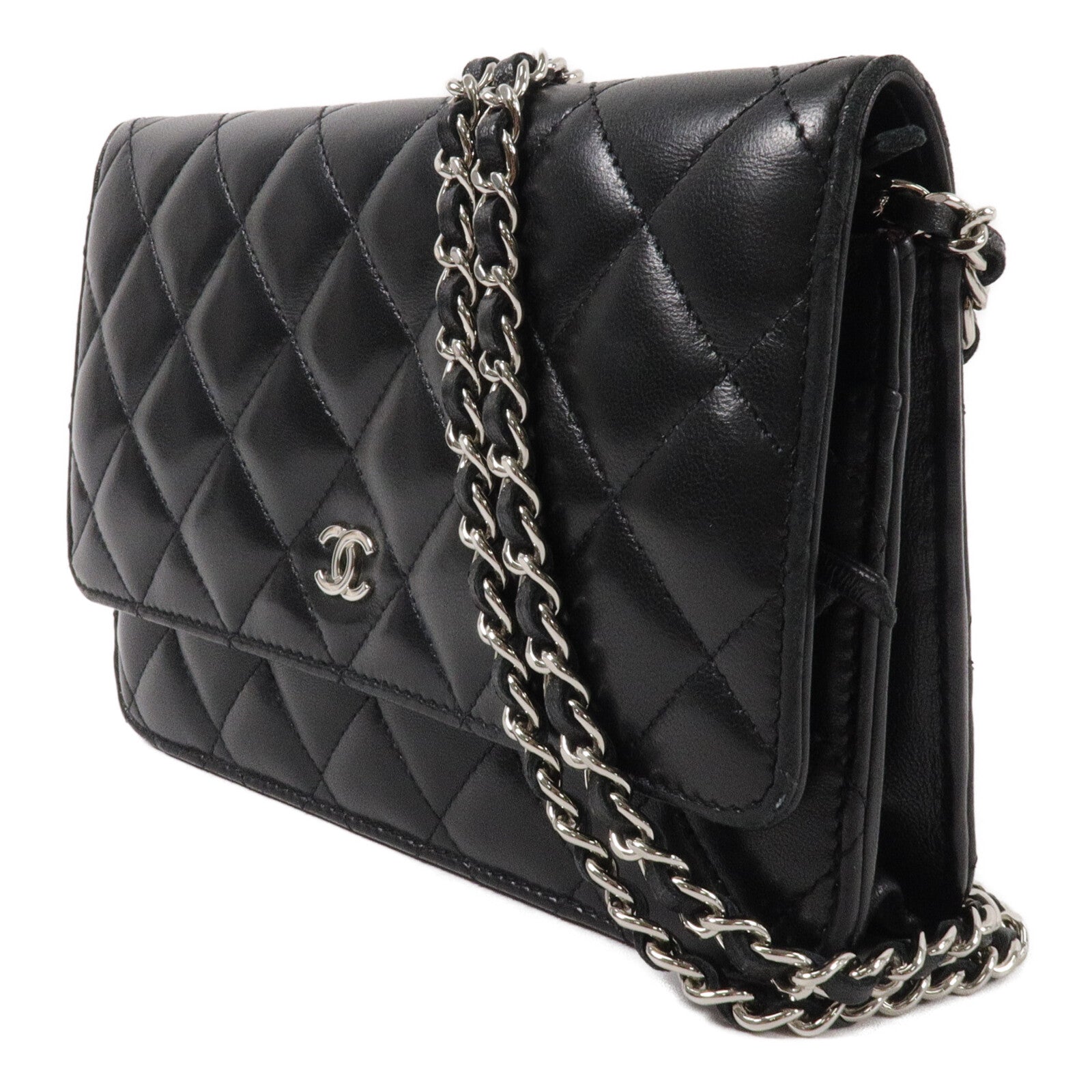 CHANEL 羊皮皮革WOC Wallet On Chain鏈帶肩背袋